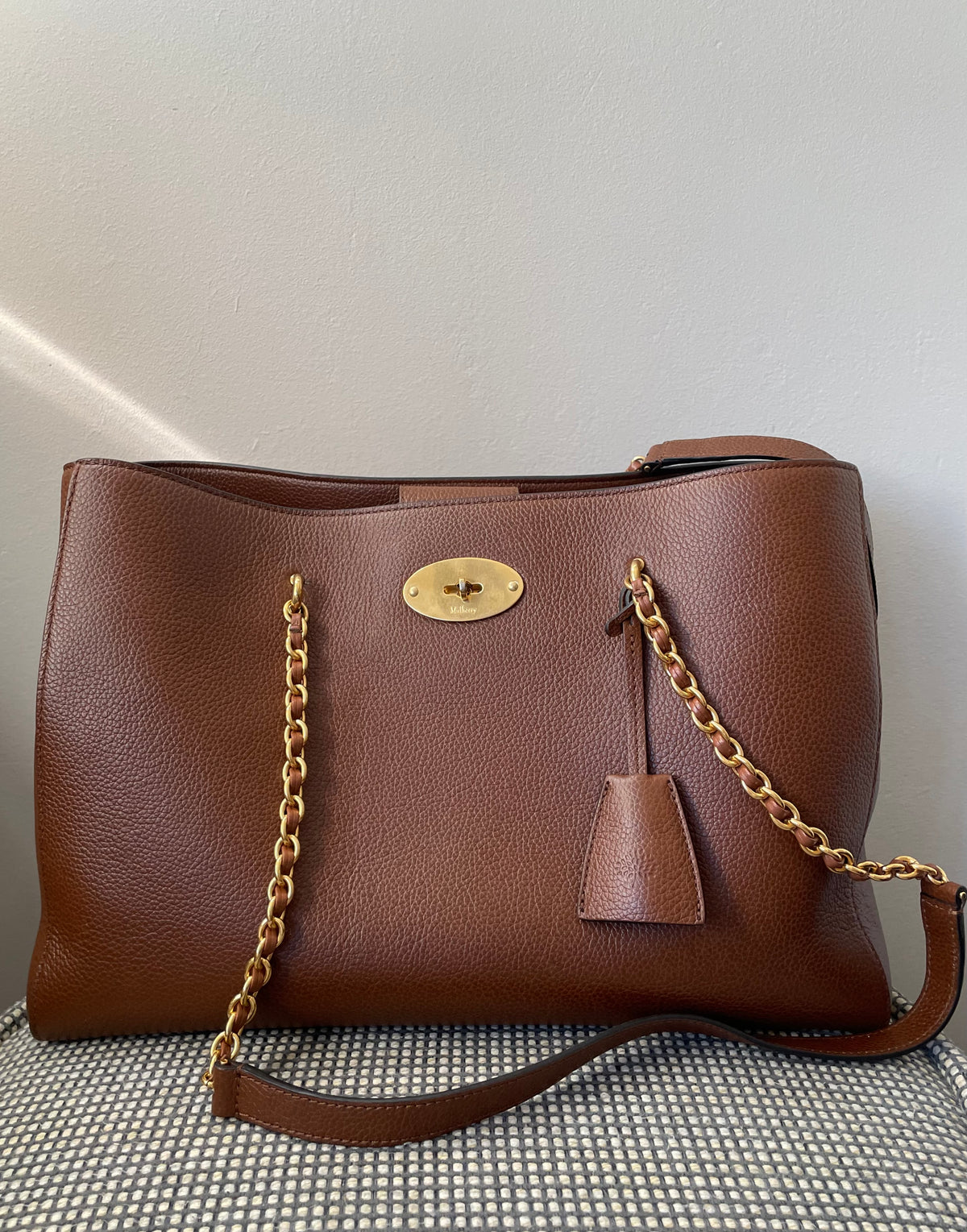 Preloved Mulberry Lily Chain Tote Bag