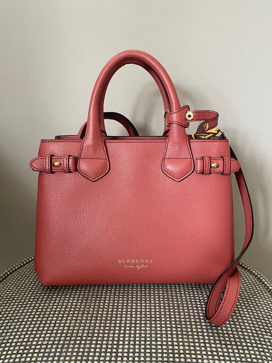 Preloved Burberry Banner Two Way Tote Bag, Small