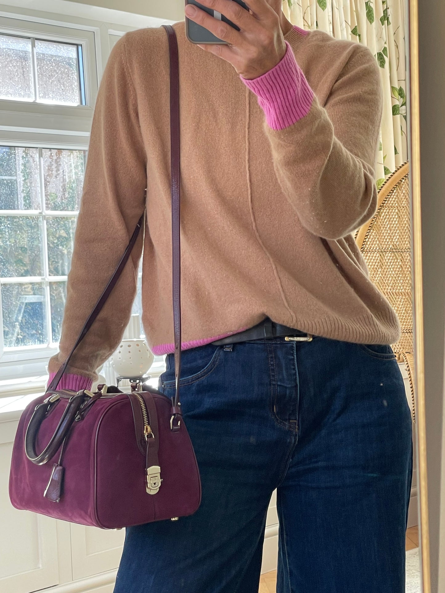 Preloved Giorgio Armani Boston Bag with long strap