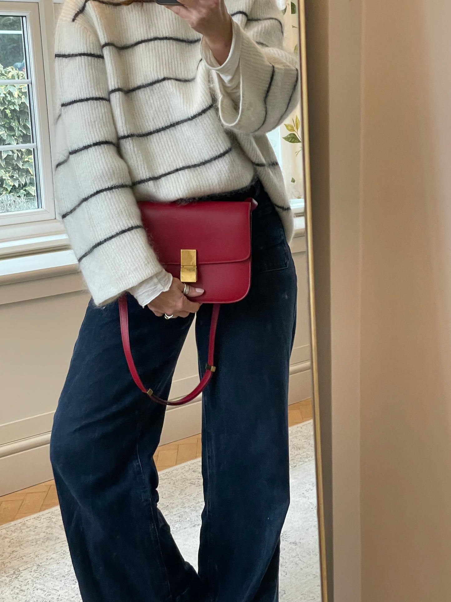 Preloved Celine Classic Box Shoulder Bag, Mesium