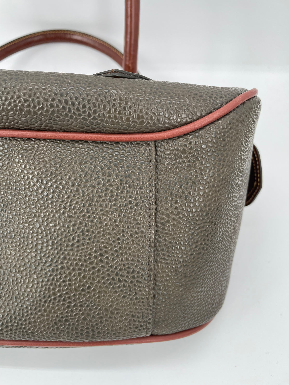 Preloved Mulberry Vintage Scotchgrain Bowling Bag
