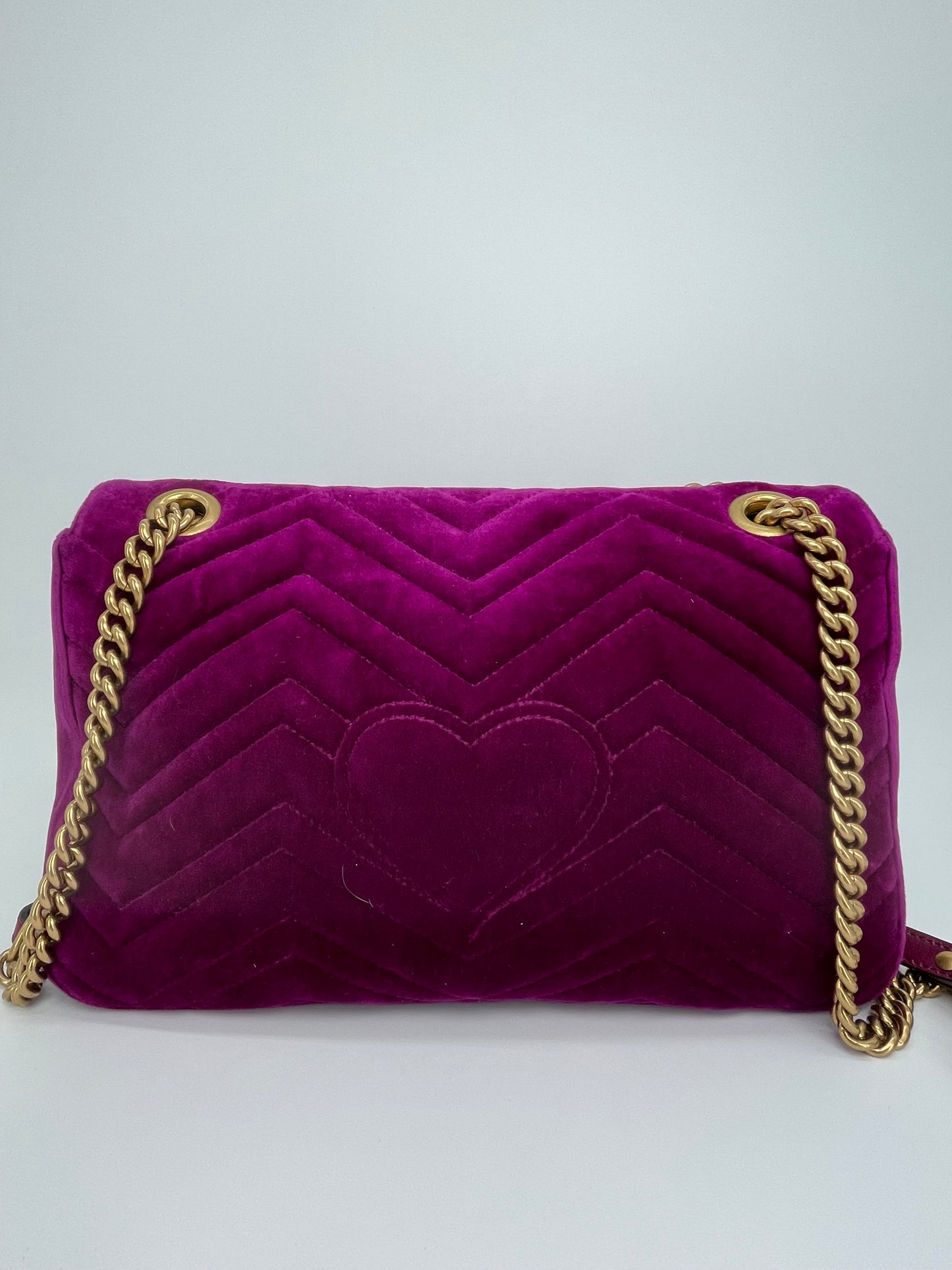 Preloved Gucci  Embroidered ‘LOVED’ Marmont shoulder Bag, Medium