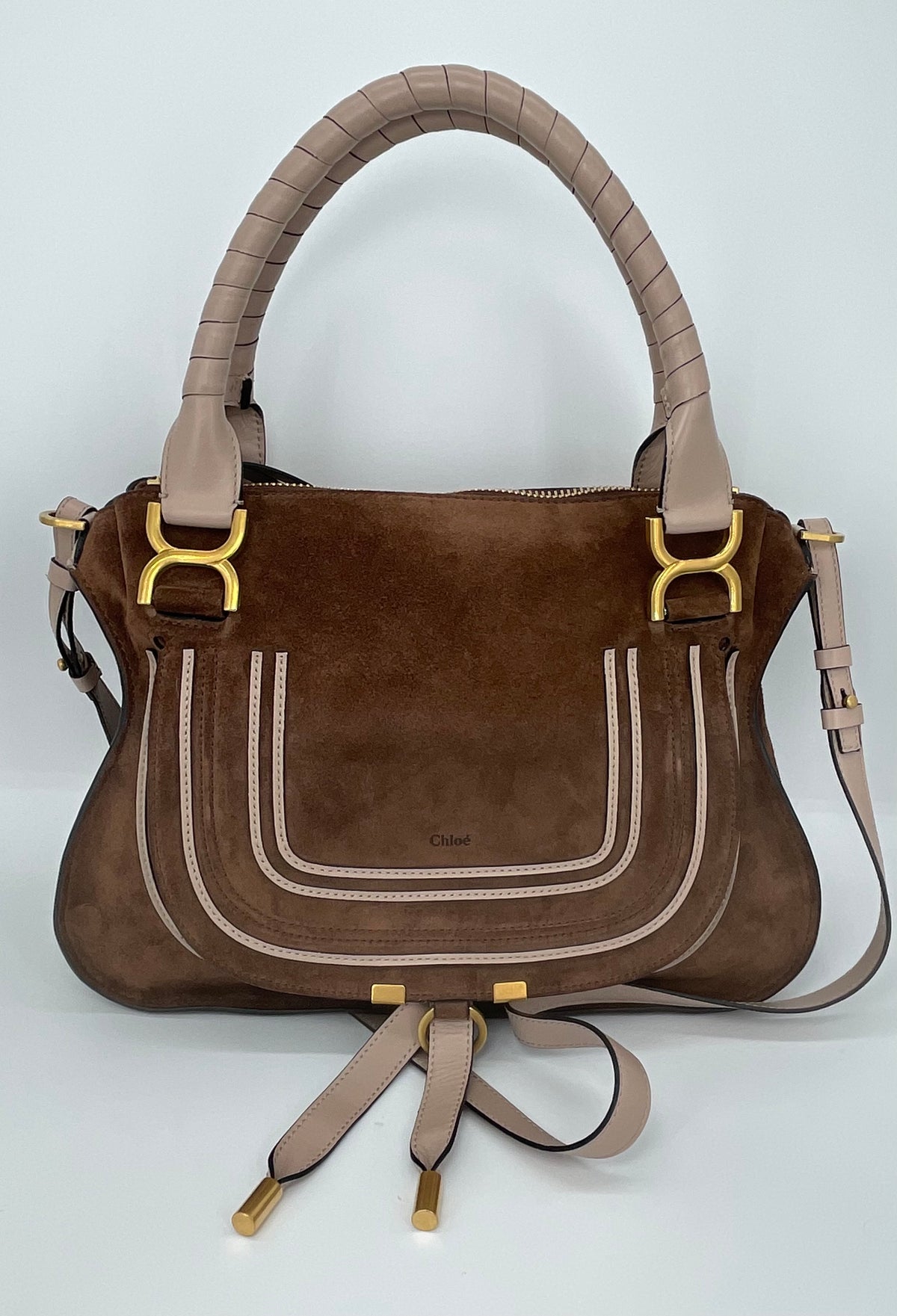 Preloved Chloe Marcie Two Handle Satchel Bag with Long Strap
