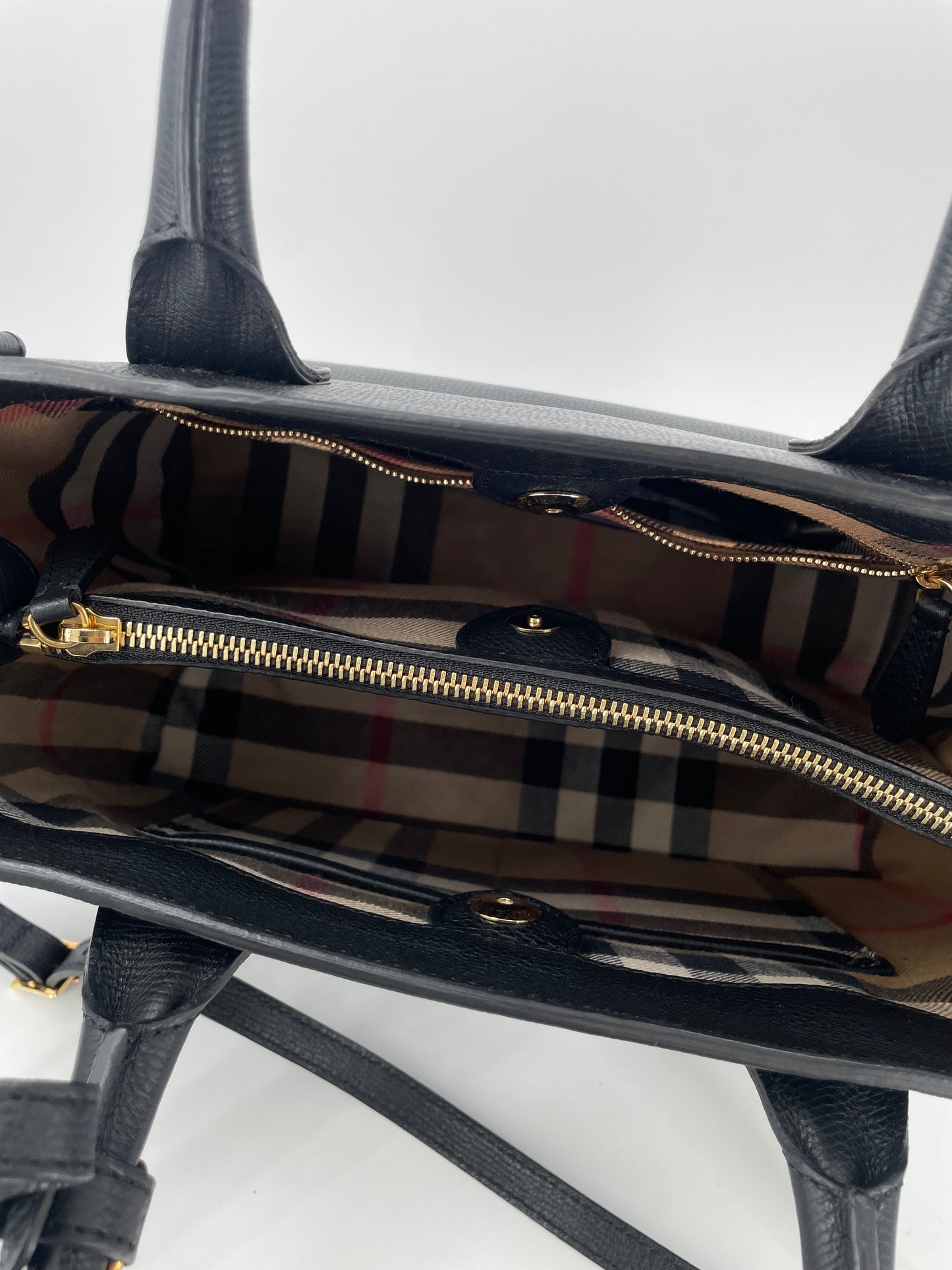 Preloved Burberry Banner Two Way Tote Bag, Medium