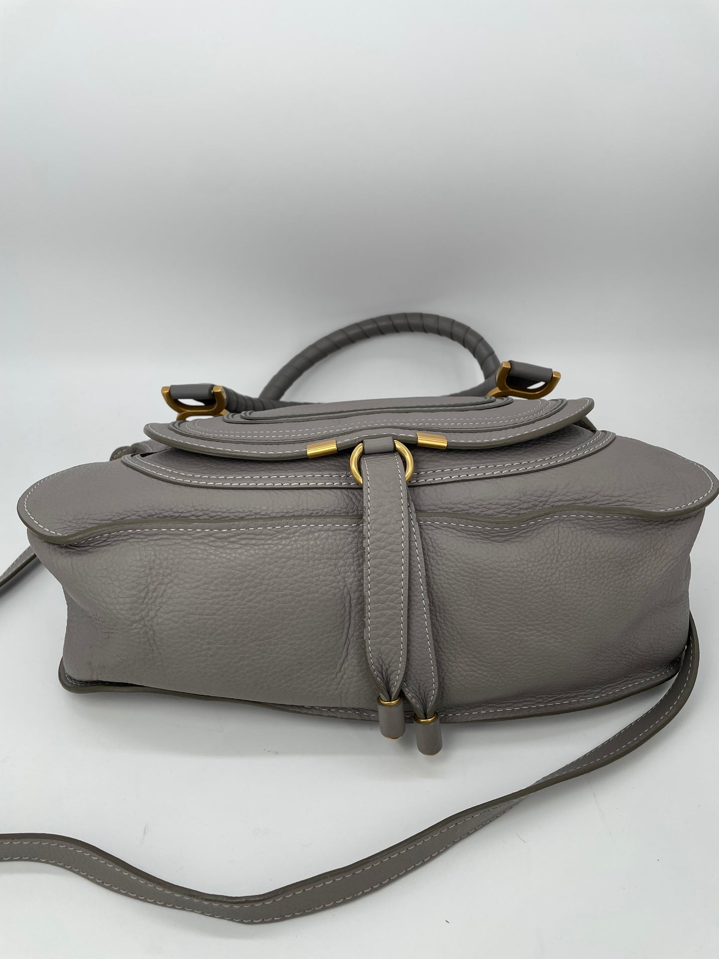 Preloved Chloe Marcie Two Handle Satchel Bag with Long Strap