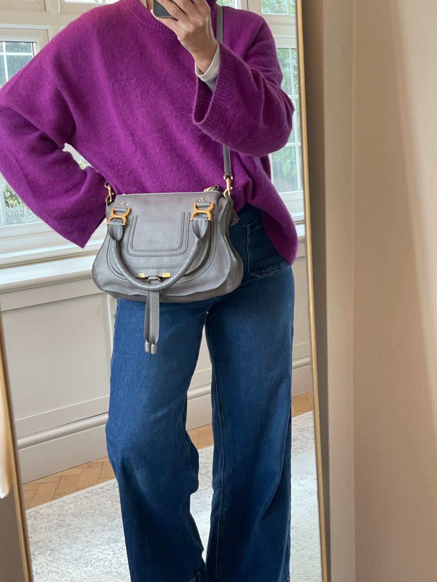 Preloved Chloe Marcie Satchel Bag with Long Strap, Small