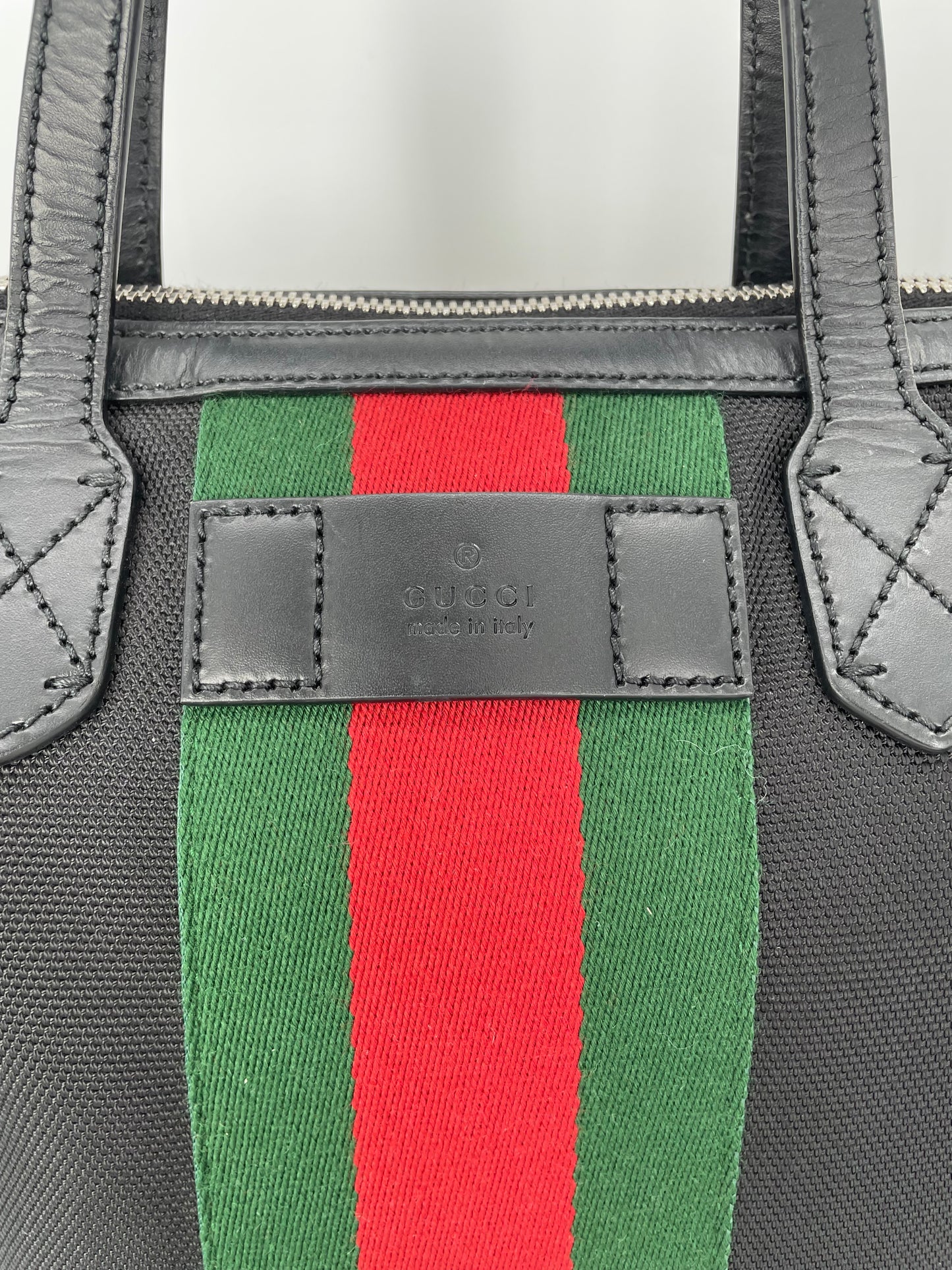 Preloved Gucci Techno Canvas Web Top Handle Messenger Shoulder Bag