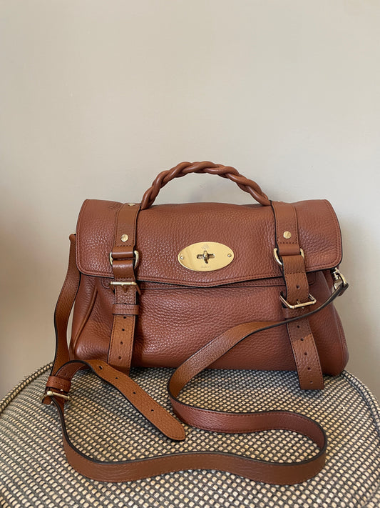 Preloved Mulberry Alexa Satchel Bag, Medium