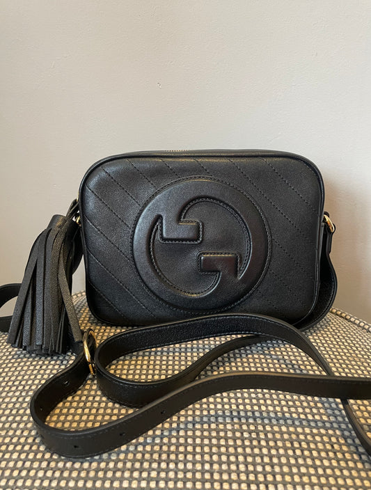 Preloved Gucci Blonde Crossbody Bag, Small