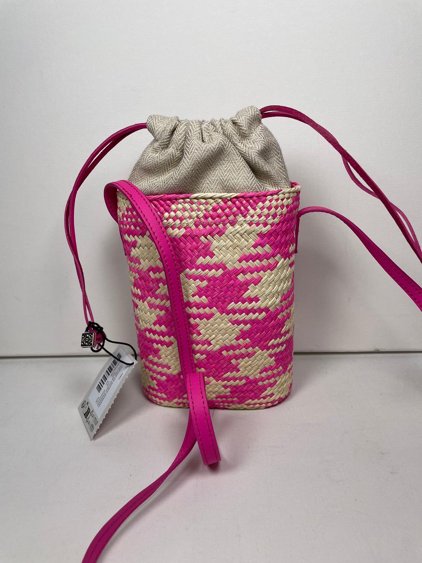 Preloved Loewe x Paula's Ibiza Woven Anagram Square Pocket Raffia Bag