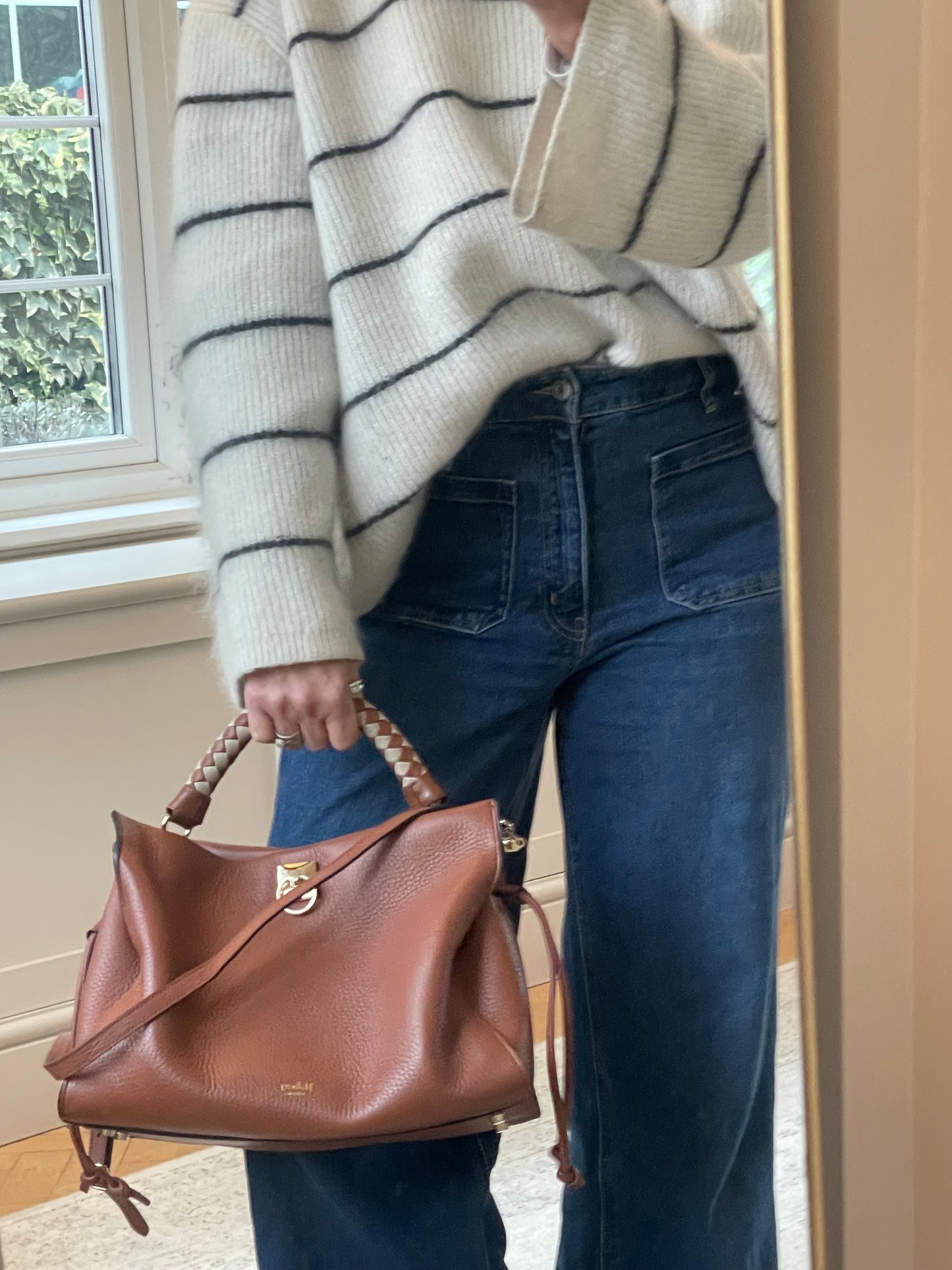 Preloved Mulberry Iris Top Handle Tote Bag, Large