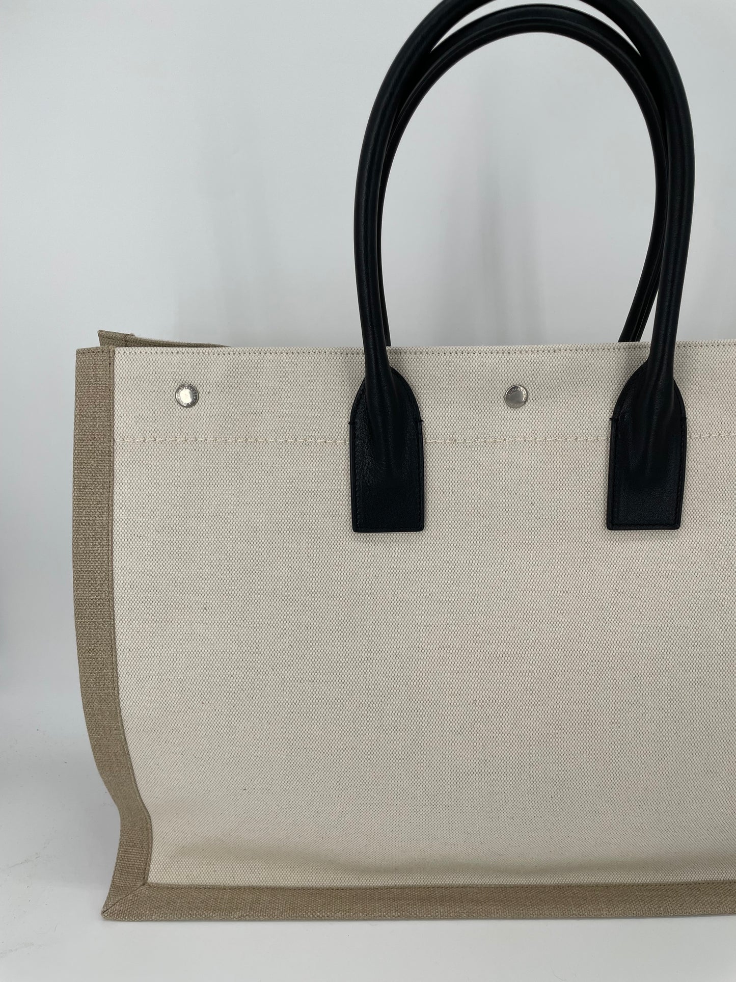 Preloved Yves Saint Laurent Rive Gauche Linen Tote Bag, Large
