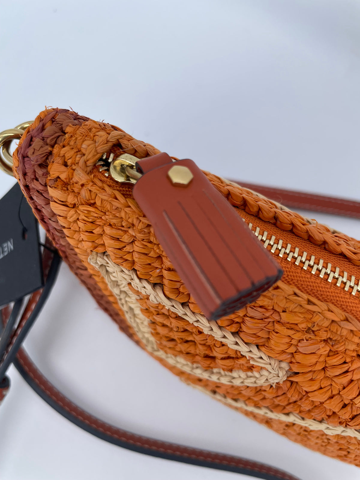 Preloved Anya Hindmarch Raffia Shoulder Bag, Clutch