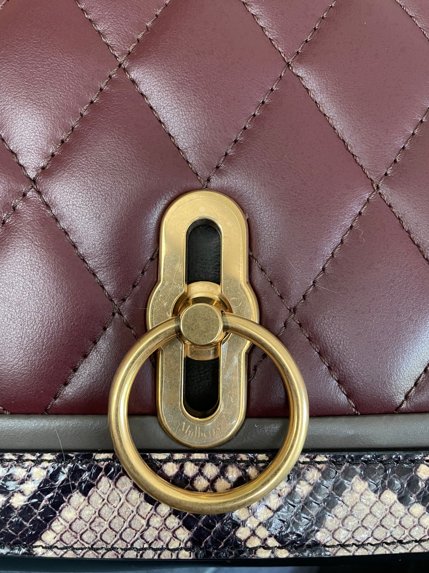 Preloved Mulberry Amberley Satchel Bag, Medium