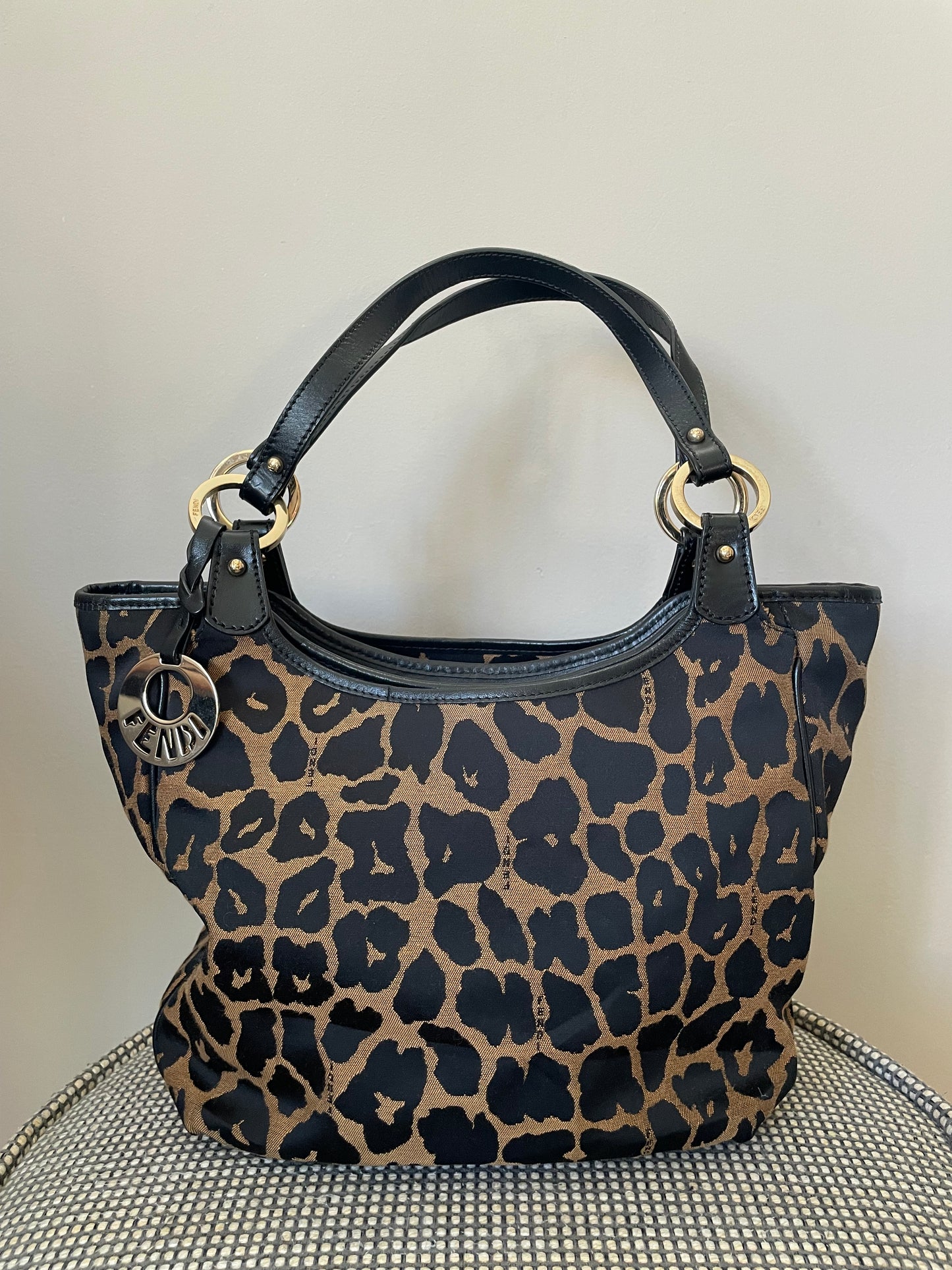 Preloved, Vintage Fendi Chef Canvas Shoulder tote bag