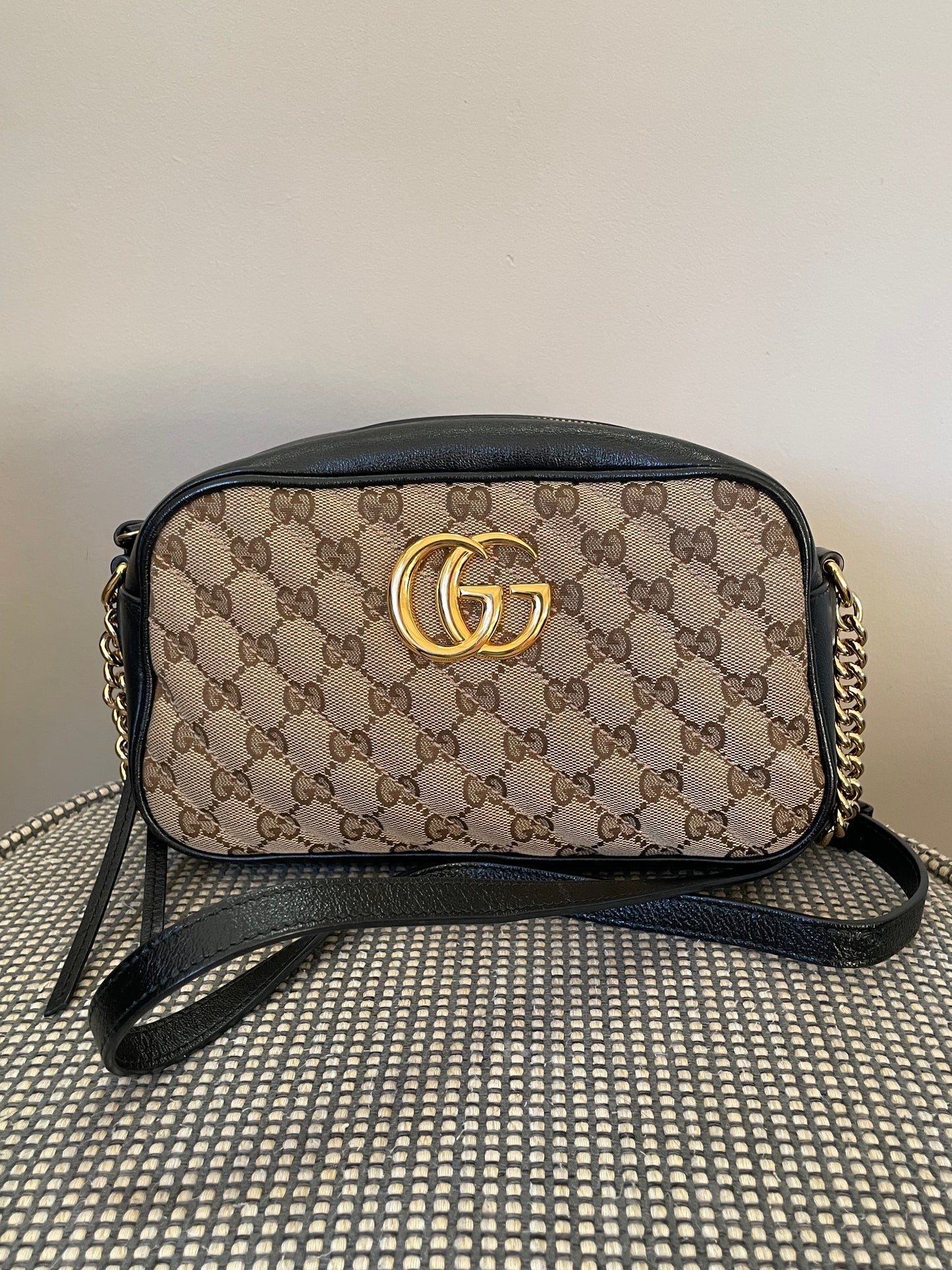 Preloved Gucci Matelasse Diagonal GG Marmont Bag, Small