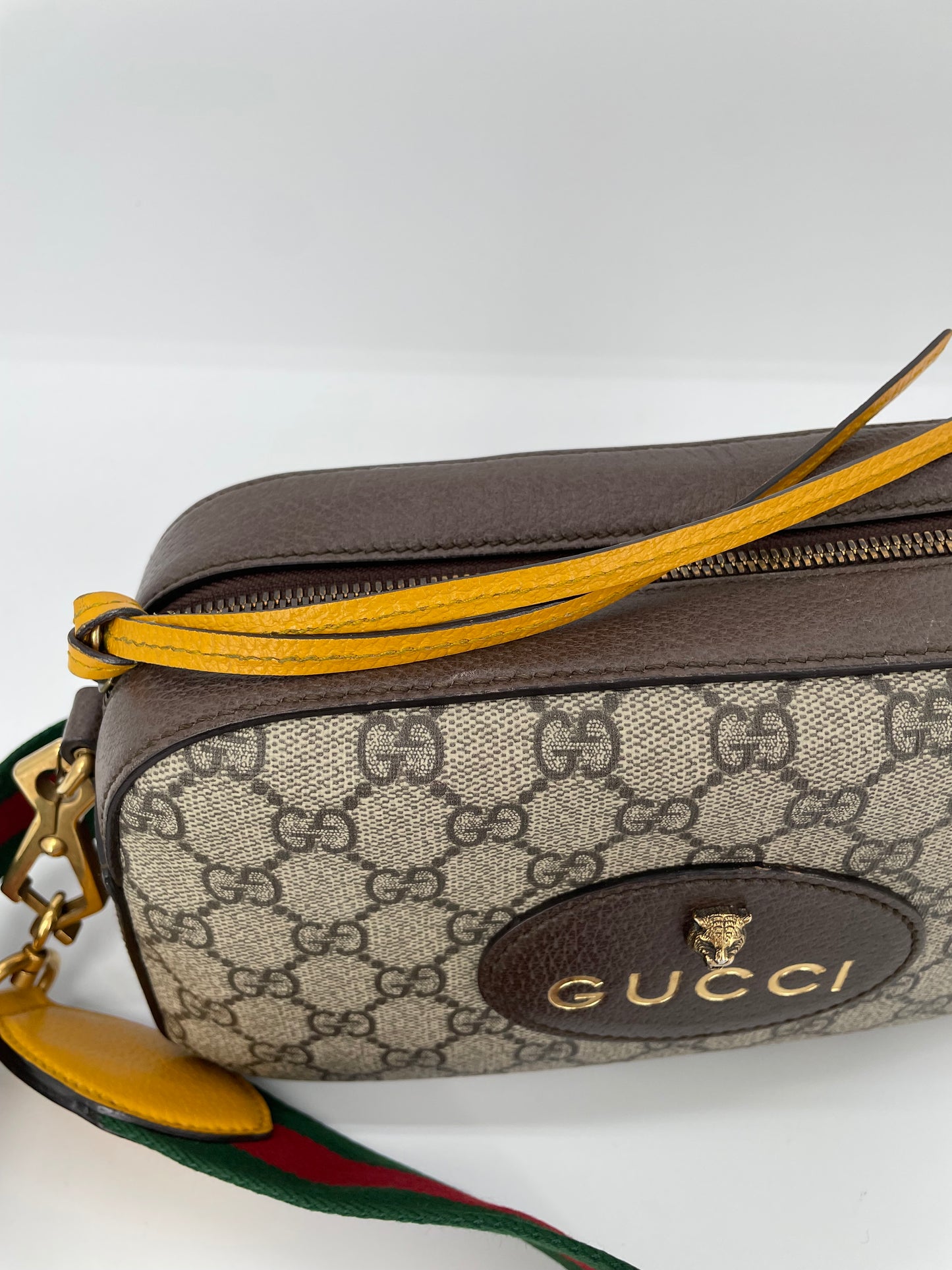 Preloved Gucci GG Supreme Monogram Web Neo Vintage Shoulder Bag