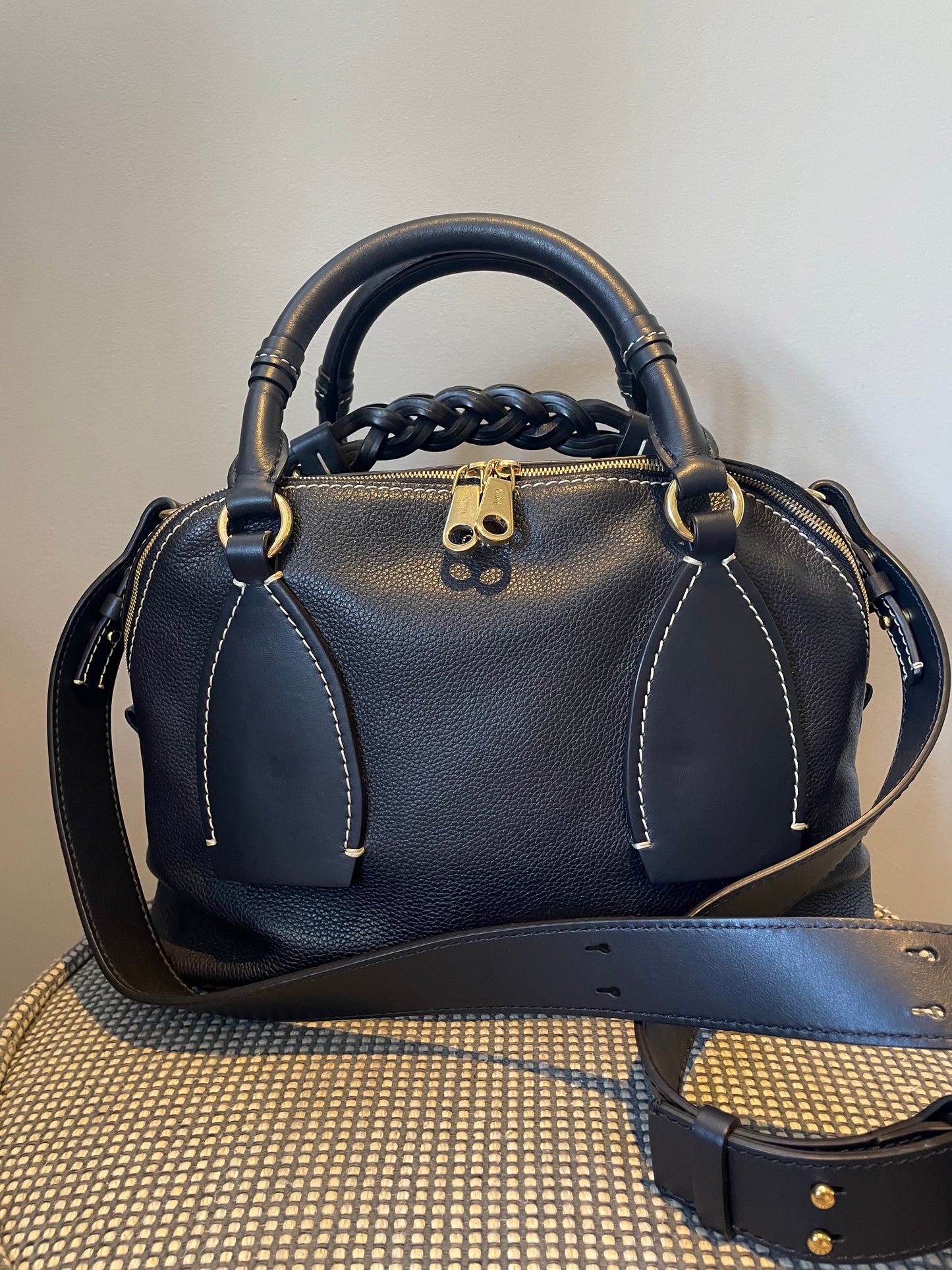 Preloved Chloe Daria Bowling Bag Tote Bag, Medium