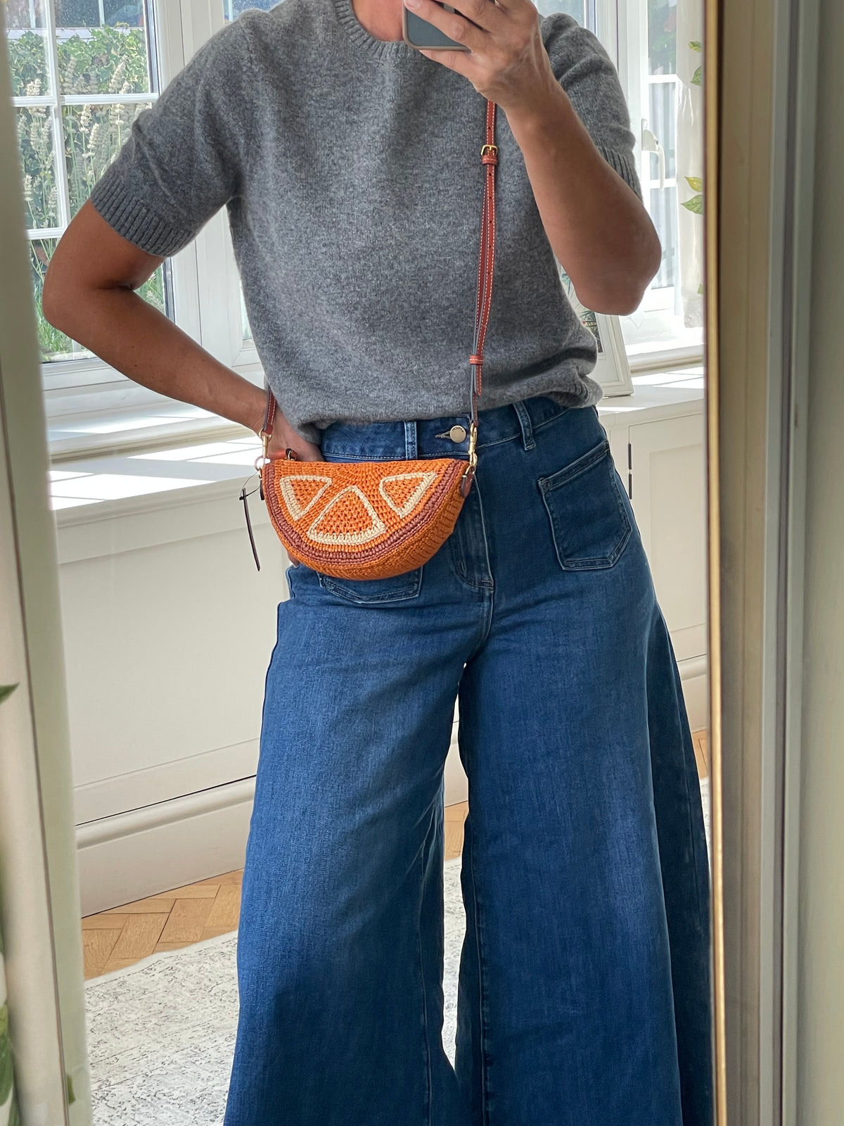 Preloved Anya Hindmarch Raffia Shoulder Bag, Clutch