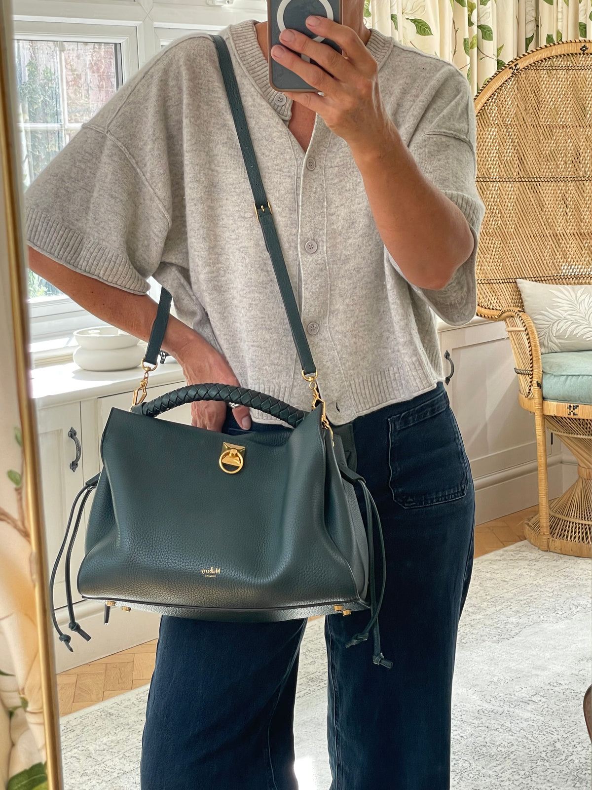 Preloved Mulberry Iris Top Handle Tote Bag, Large