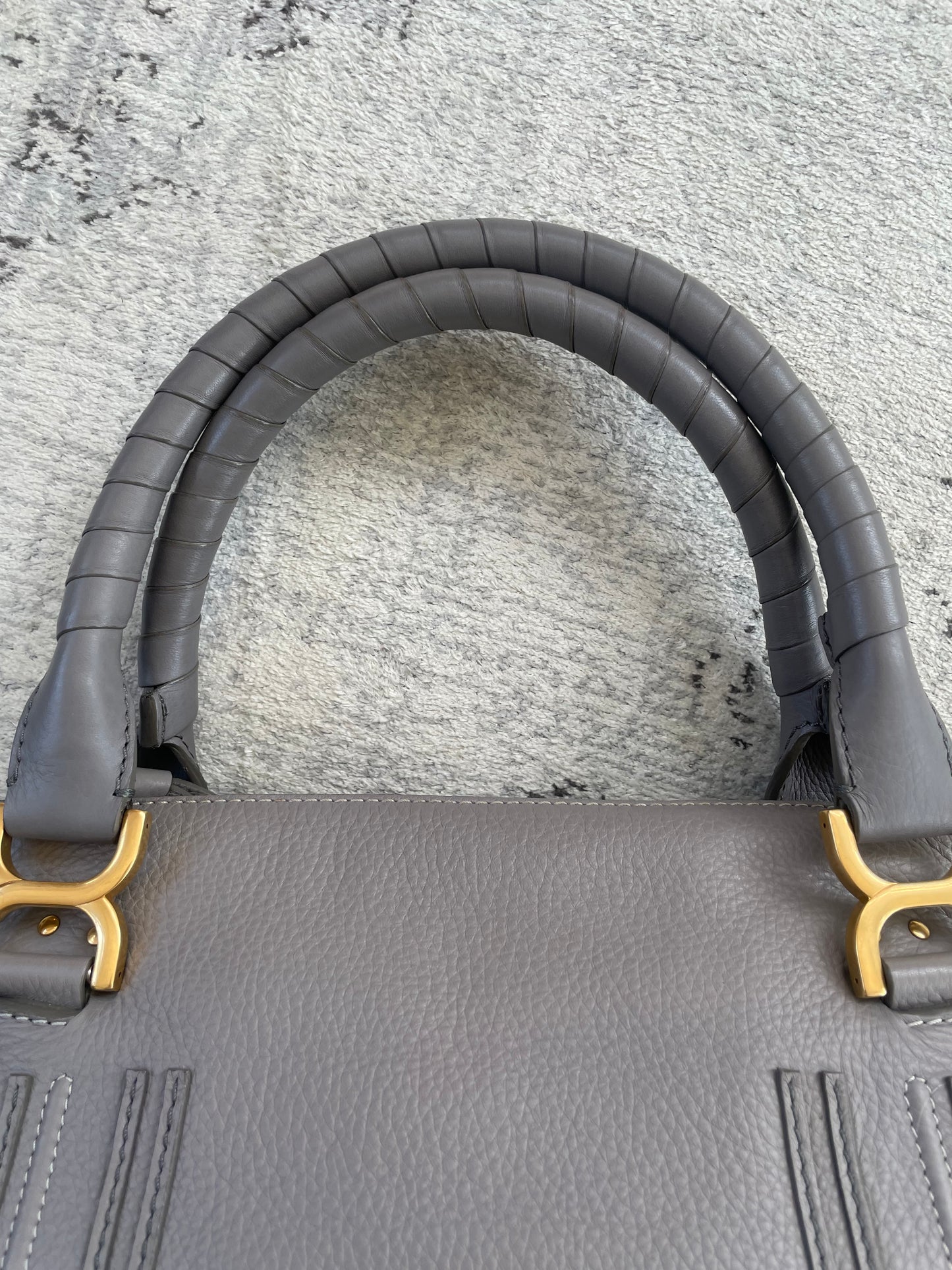 Preloved Chloe Marcie Two Handle Satchel Bag with Long Strap