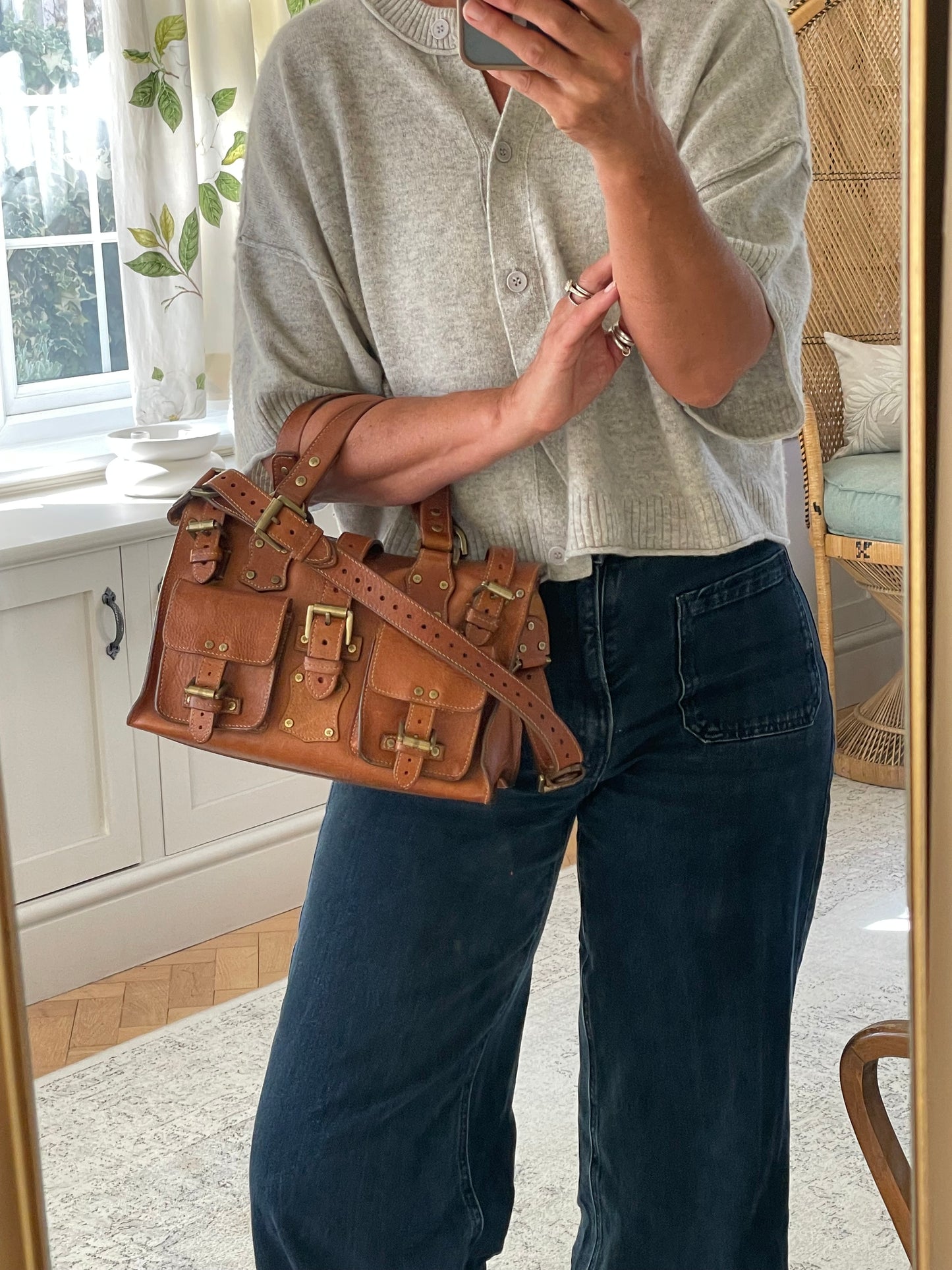 Preloved Mulberry Vintage Roxanne Satchel Shoulder Bag, Small