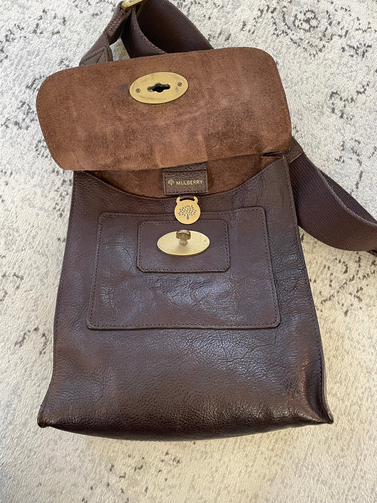 Preloved Antony Messenger Crossbody Bag, Small