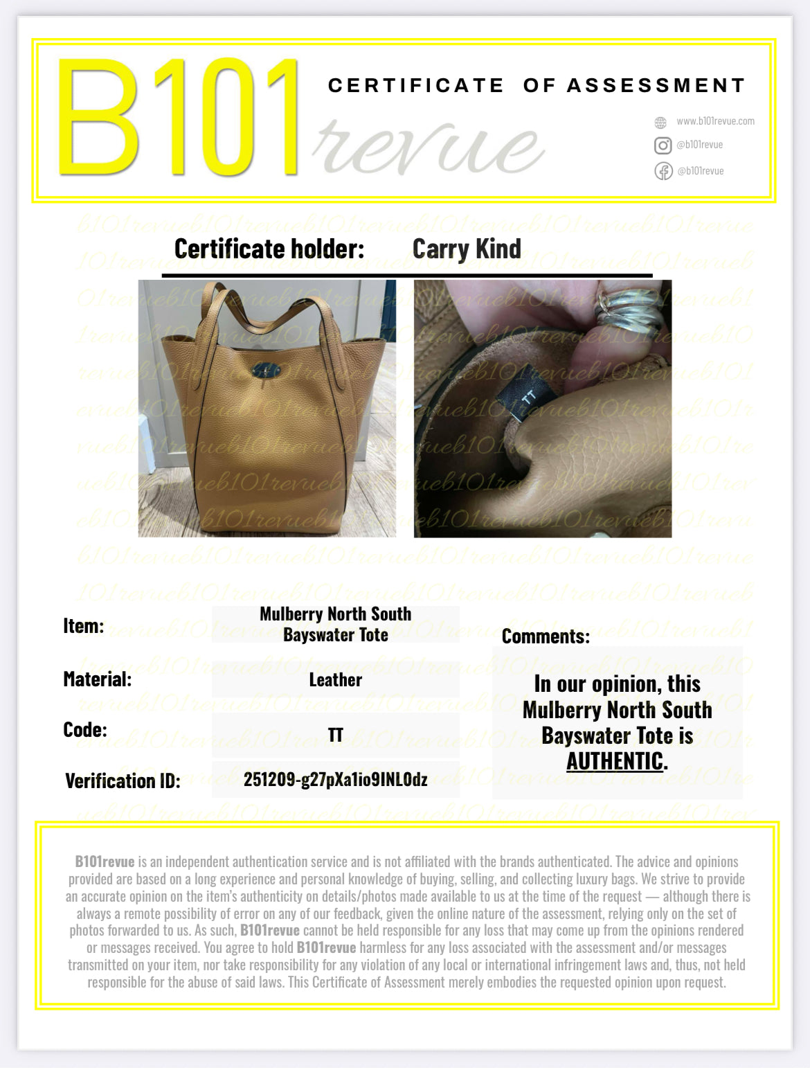 Preloved Mulberry North West Bayswater Tote Bag