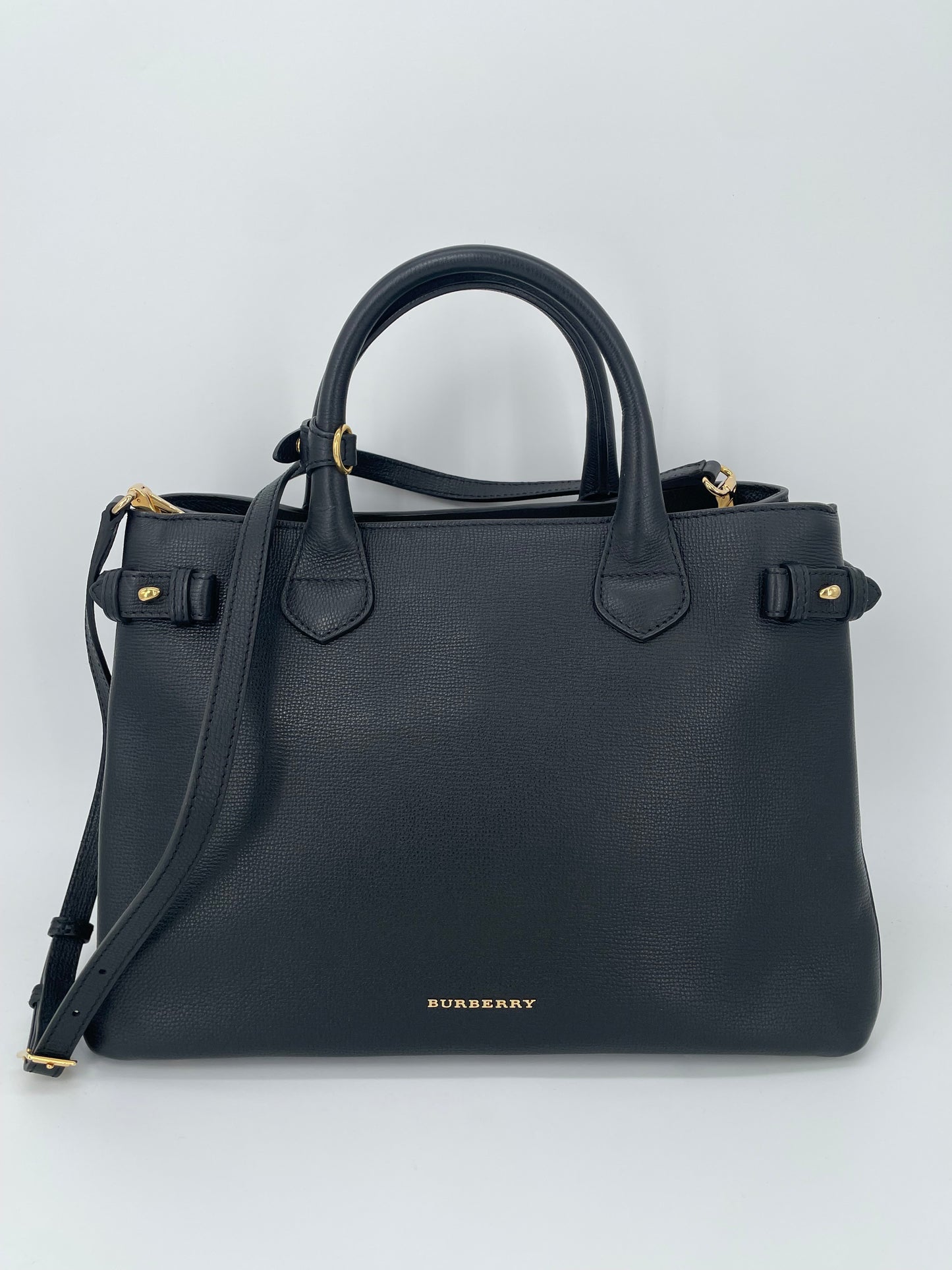 Preloved Burberry Banner Two Way Tote Bag, Medium