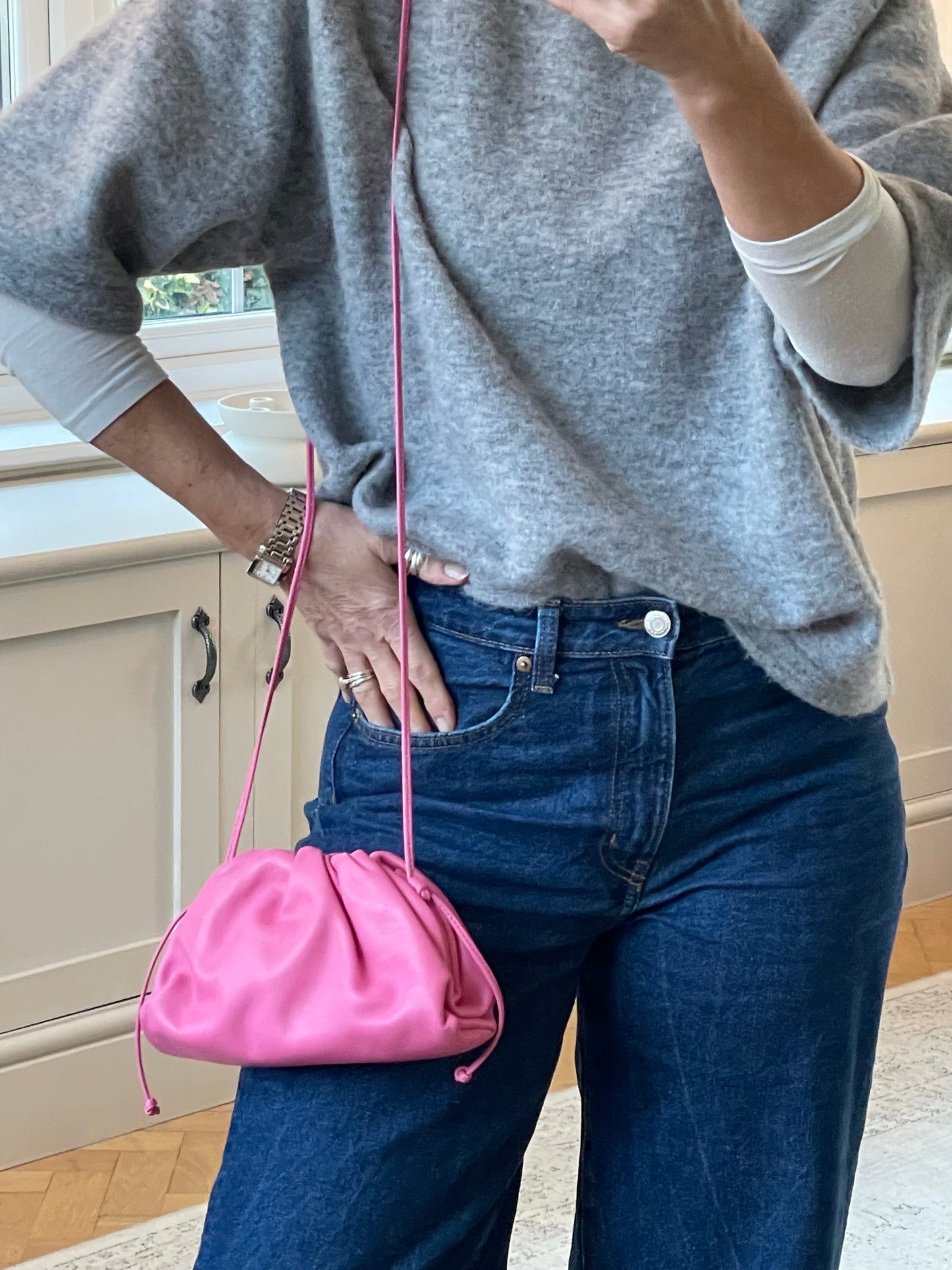 Preloved Bottega Veneta Pouch With Shoulder Strap, Mini