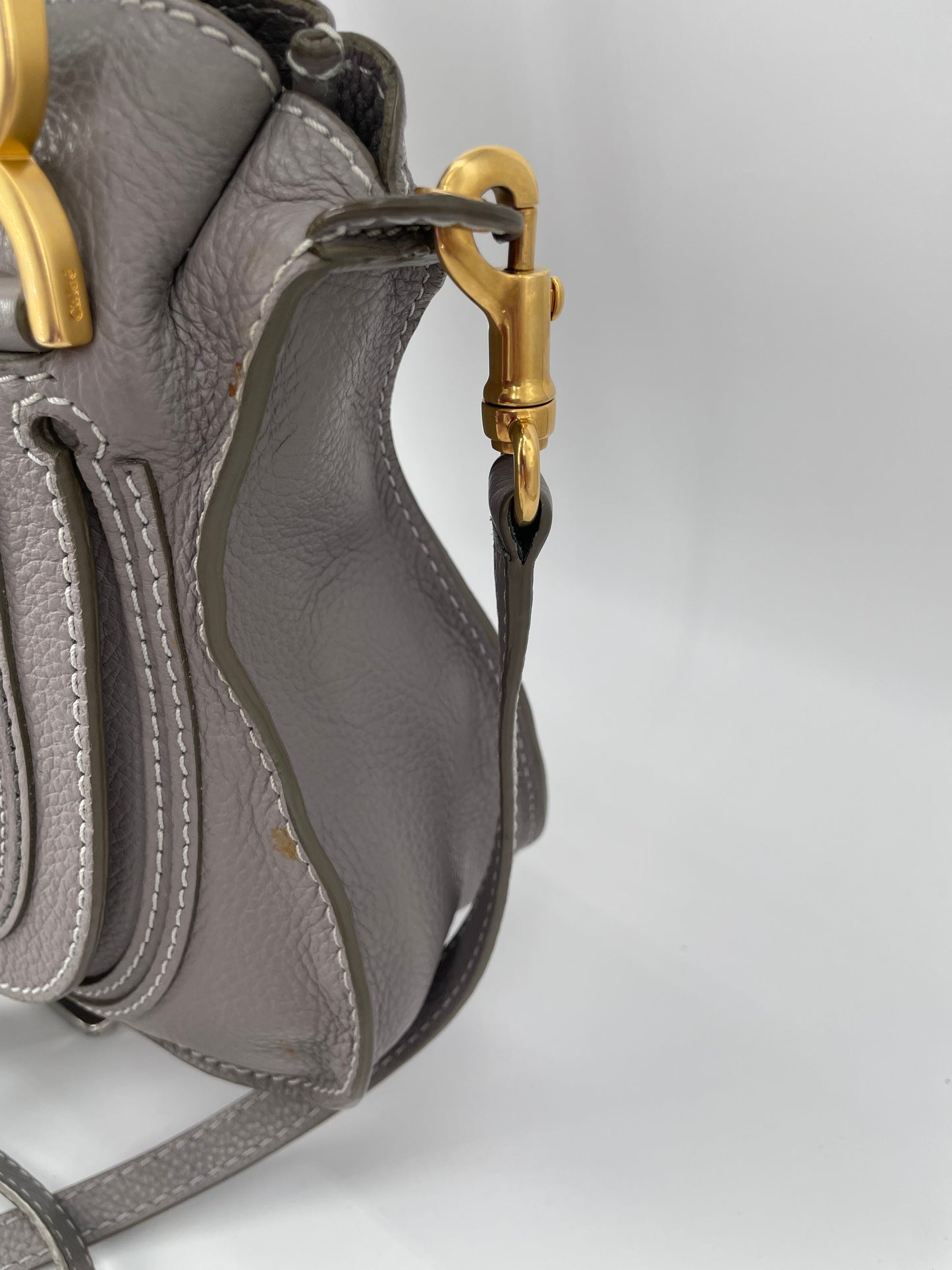 Preloved Chloe Marcie Satchel Bag with Long Strap, Small