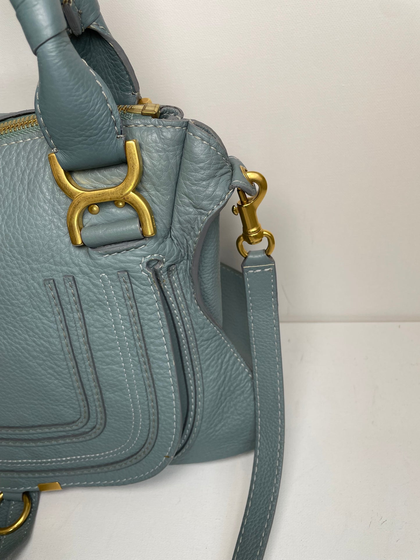 Preloved Chloe Marcie Satchel Bag with long strap, Medium