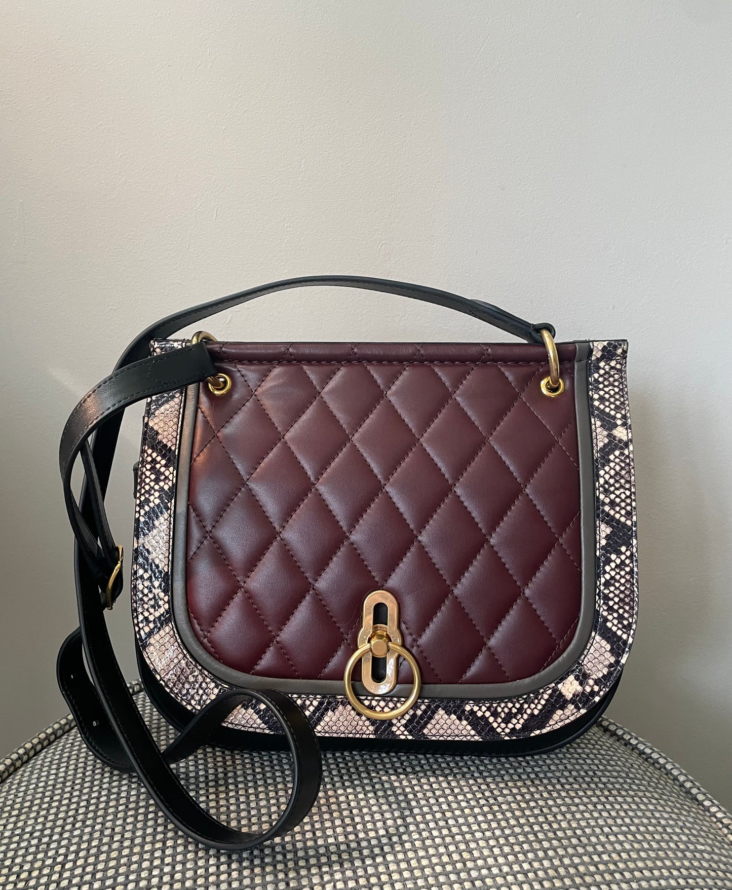 Preloved Mulberry Amberley Satchel Bag, Medium
