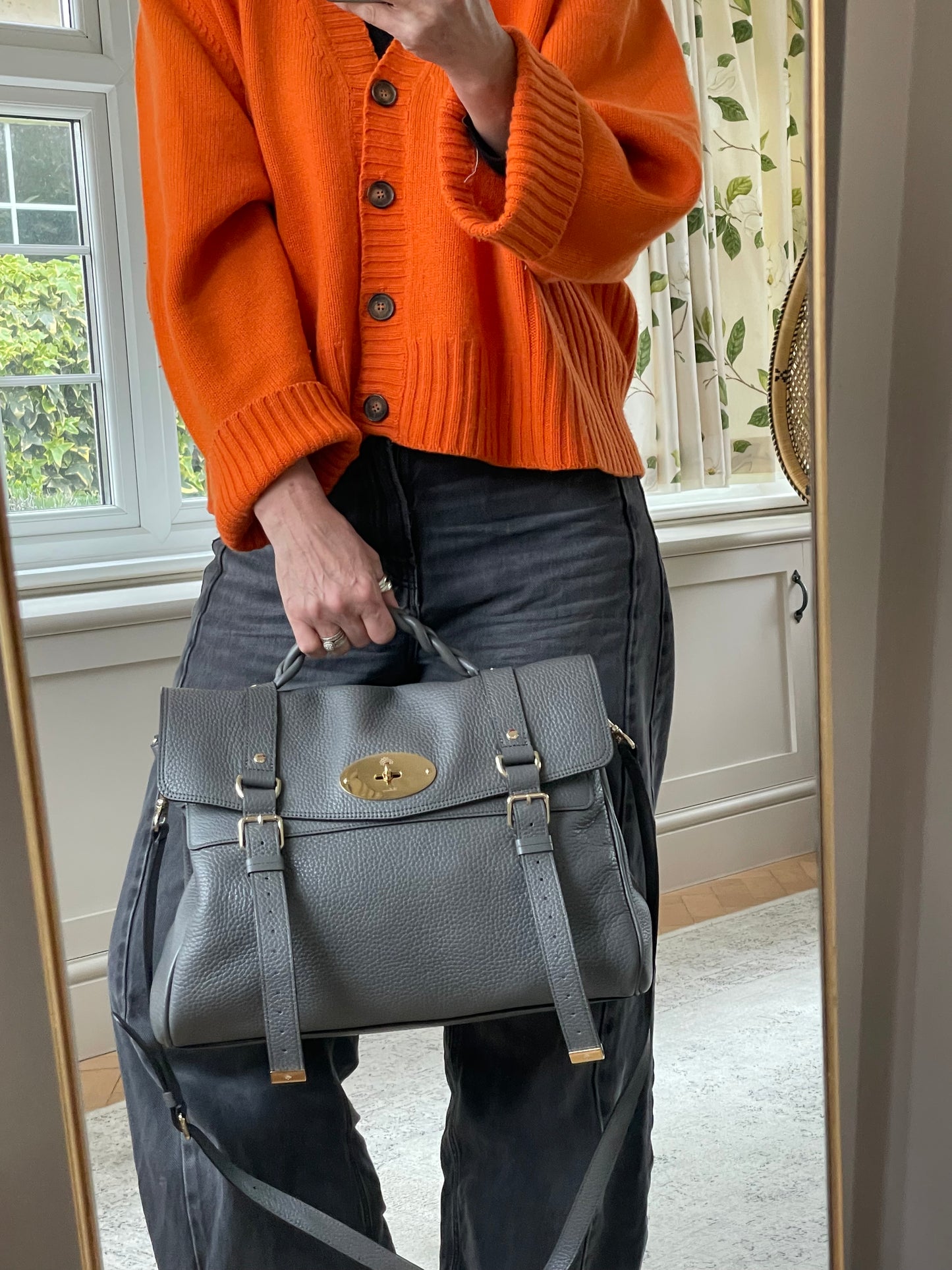 Preloved Mulberry Alexa Satchel Bag, Oversized