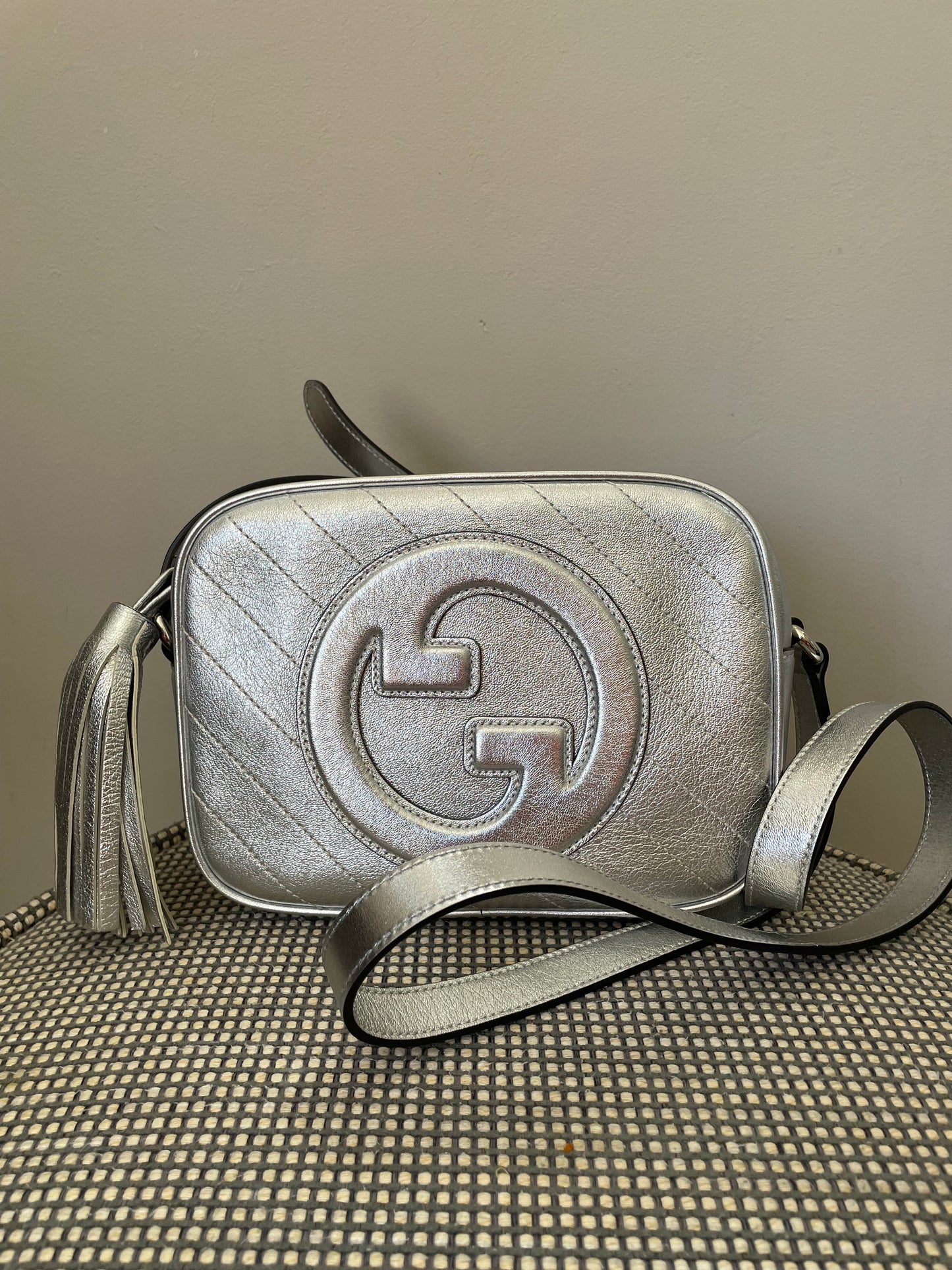 Preloved Gucci Blonde Crossbody Bag, Small