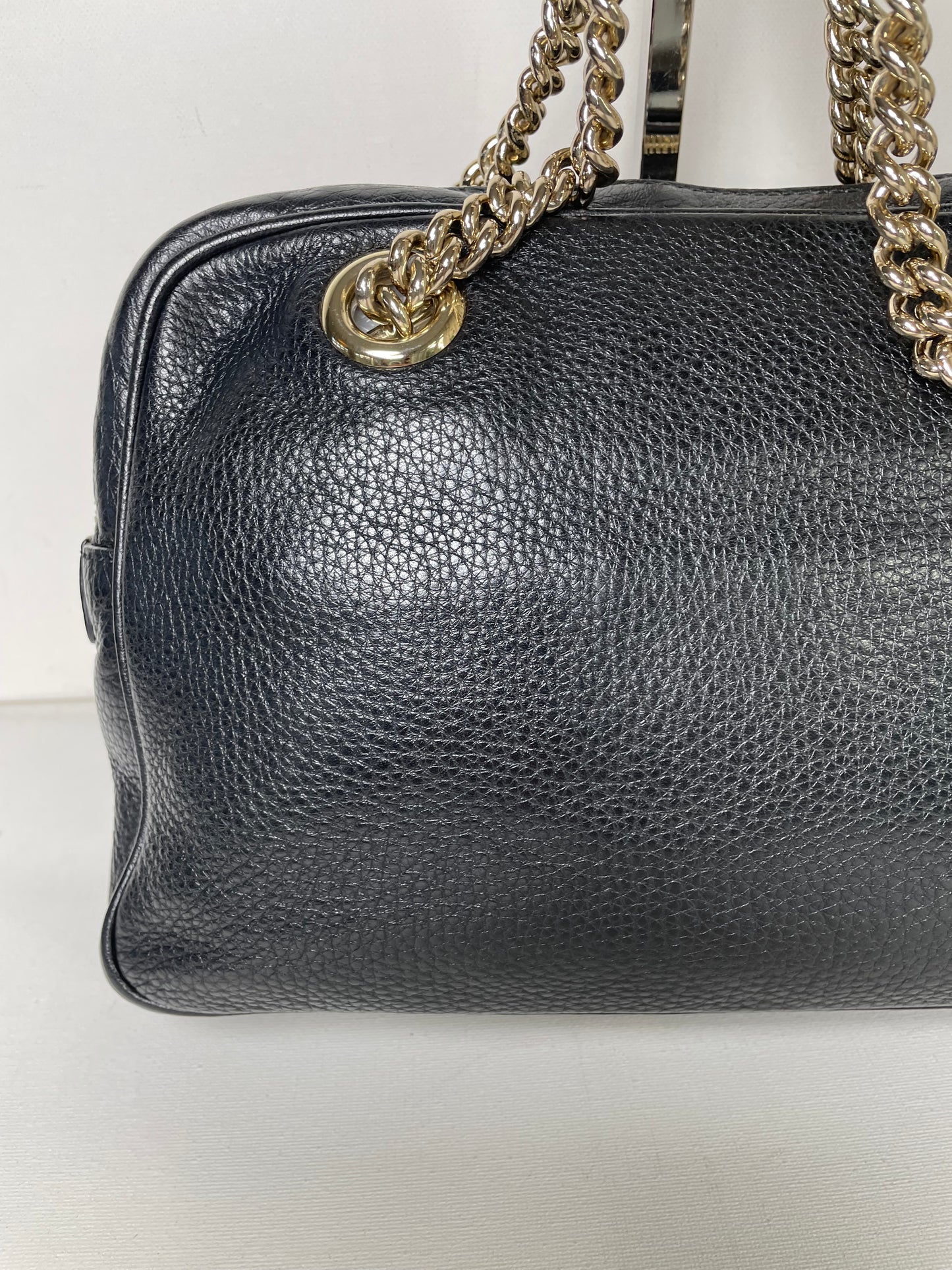 Preloved Gucci Chain Bowling Bag, Small