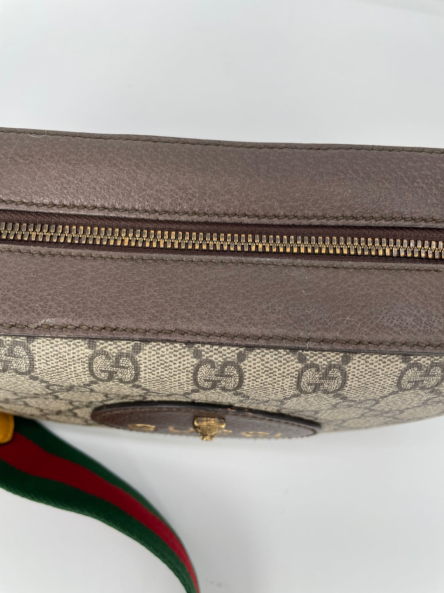 Preloved Gucci GG Supreme Monogram Web Neo Vintage Shoulder Bag