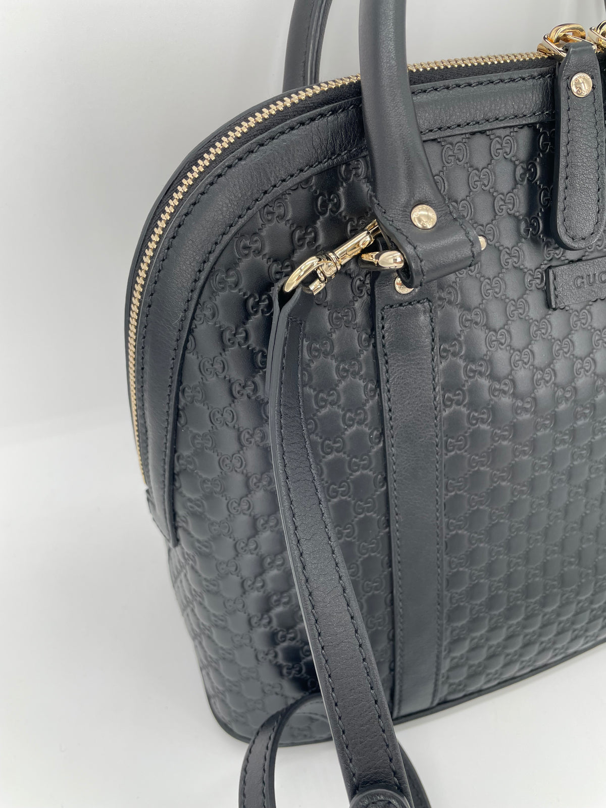Preloved Gucci Guccissima  Dome Shoulder Bag, Medium