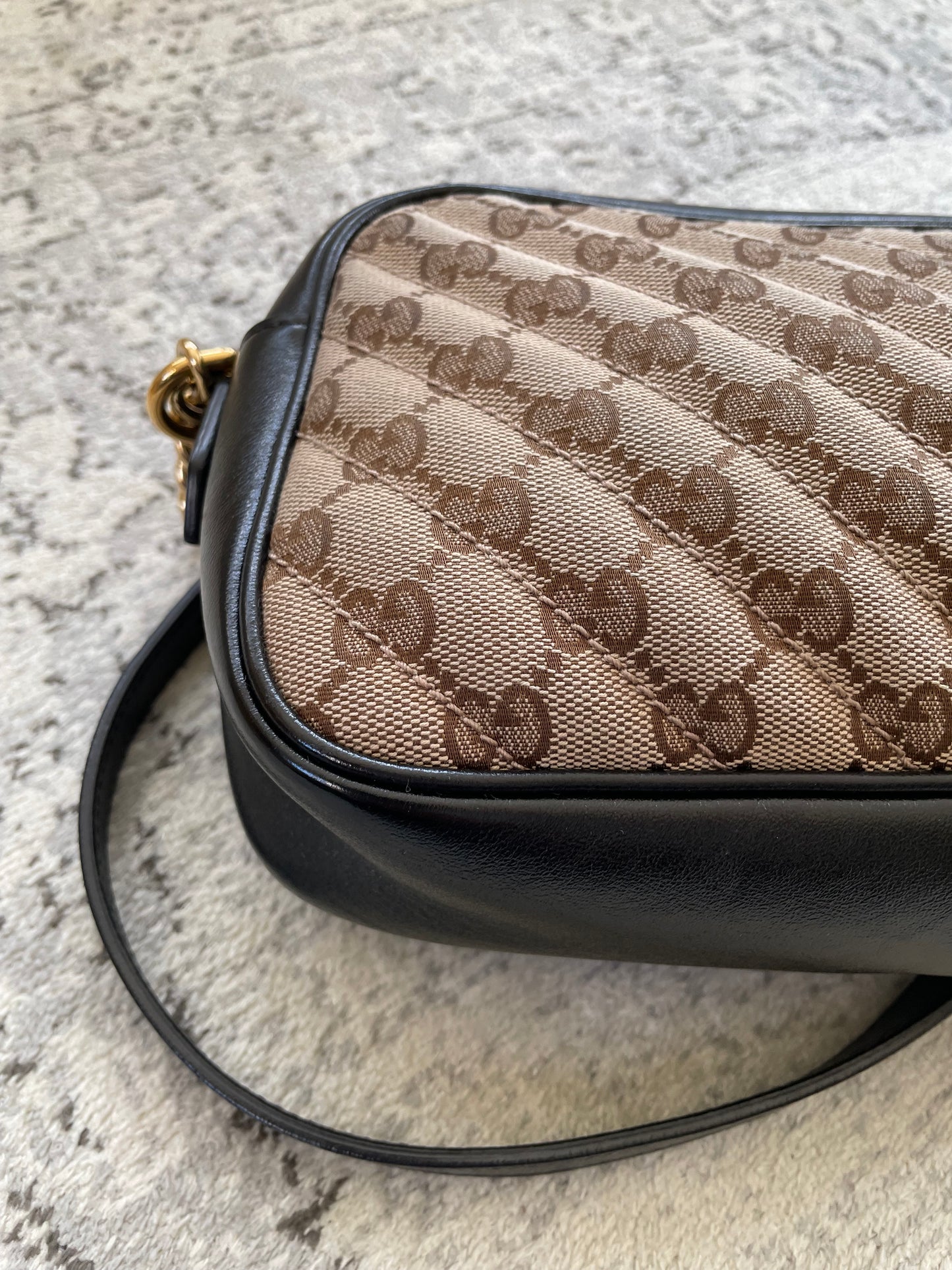 Preloved Gucci Matelasse Diagonal GG Marmont Bag, Small