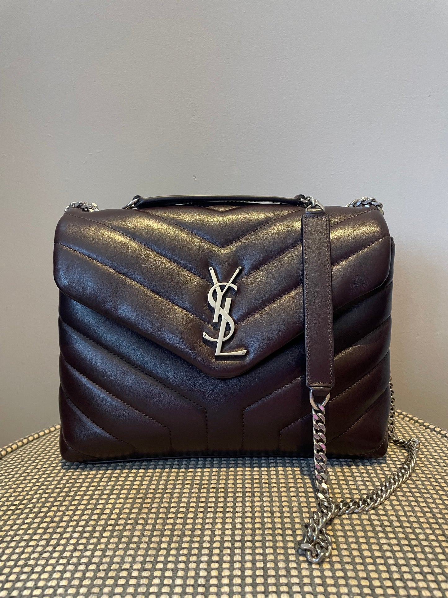 Preloved Yves Saint Laurent Quilted LouLou Shoulder Bag, Small