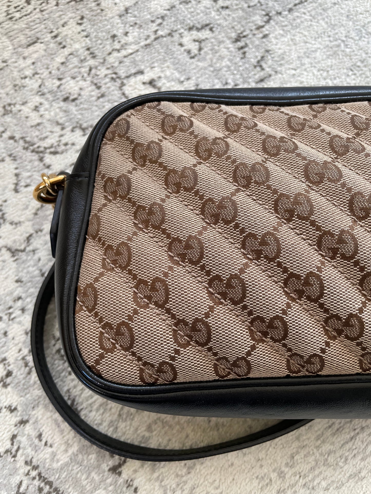 Preloved Gucci Matelasse Diagonal GG Marmont Bag, Small