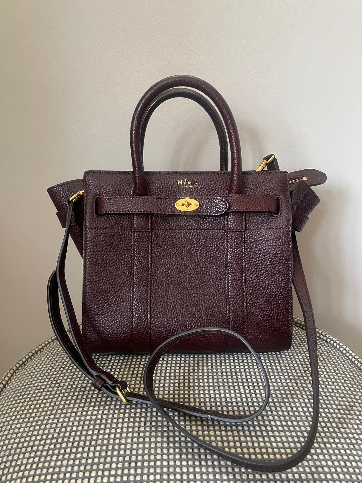 Preloved Mulberry Zipped Bayswater Crossbody Tote, Mini
