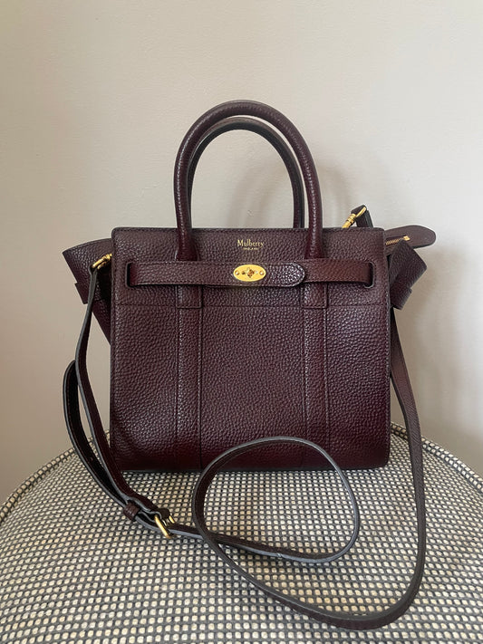 Preloved Mulberry Zipped Bayswater Crossbody Tote, Mini