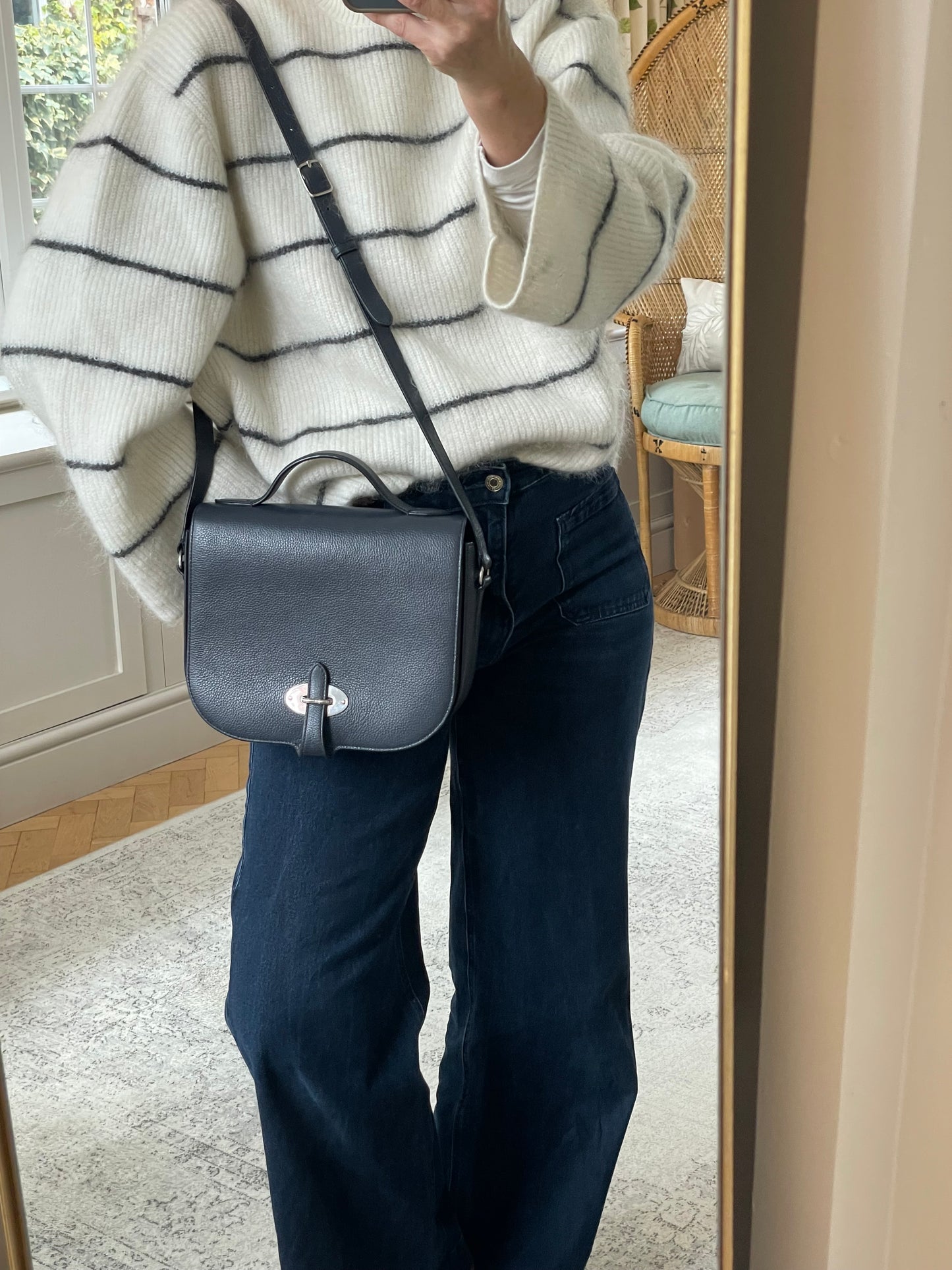 Preloved Mulberry Tenby Satchel Shoulder Bag, Large