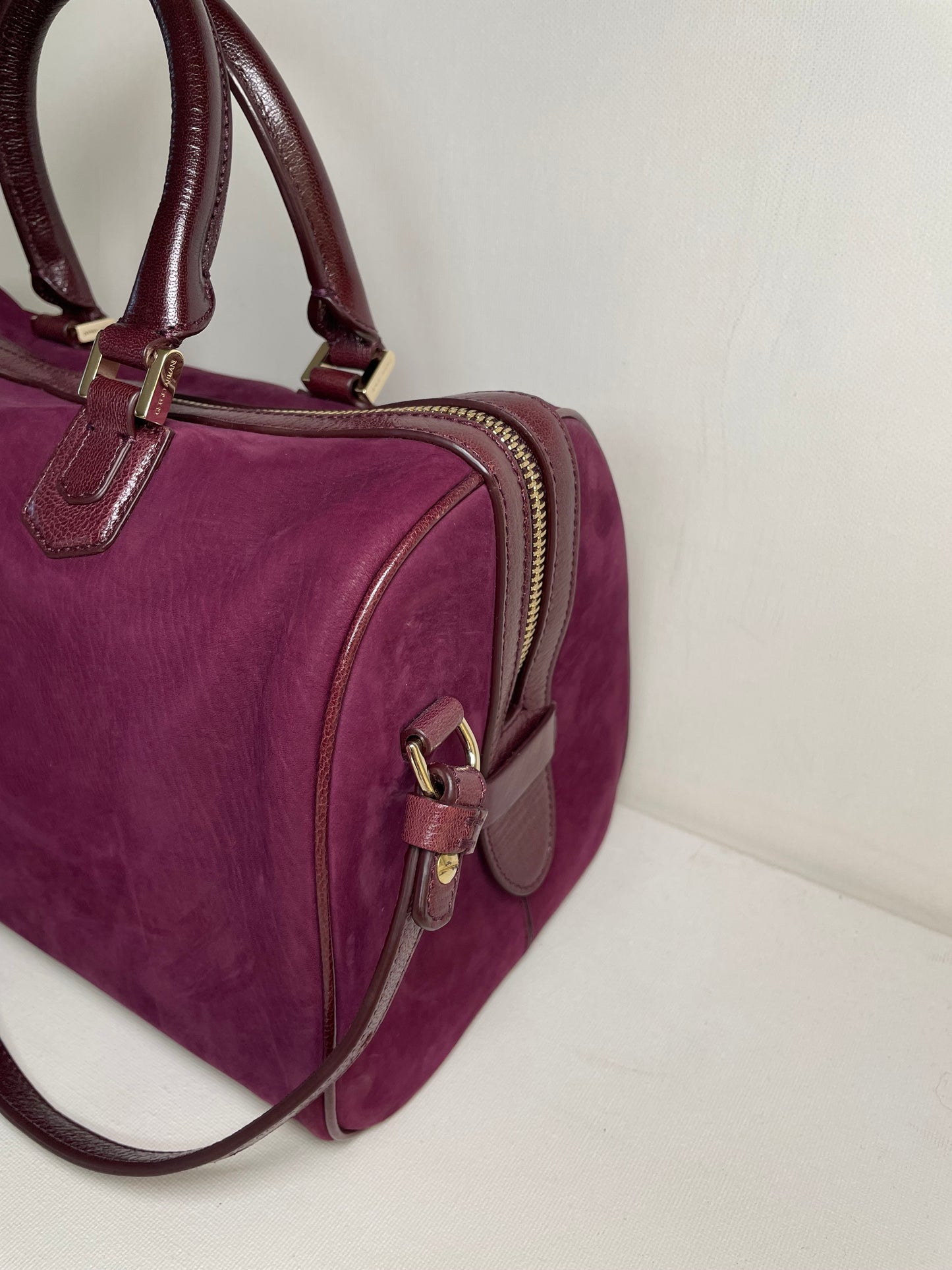 Preloved Giorgio Armani Boston Bag with long strap