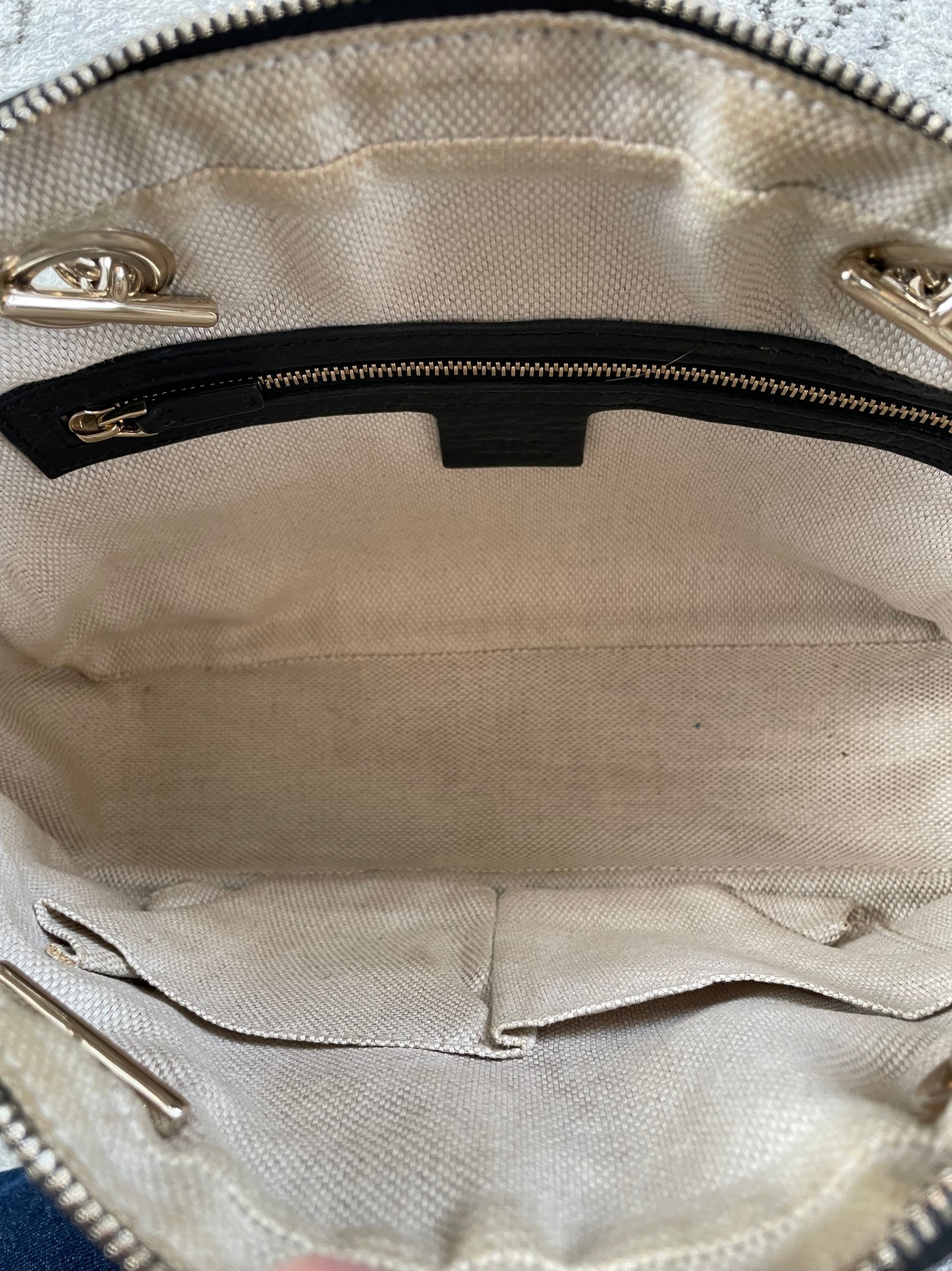 Preloved Gucci Chain Bowling Bag, Small