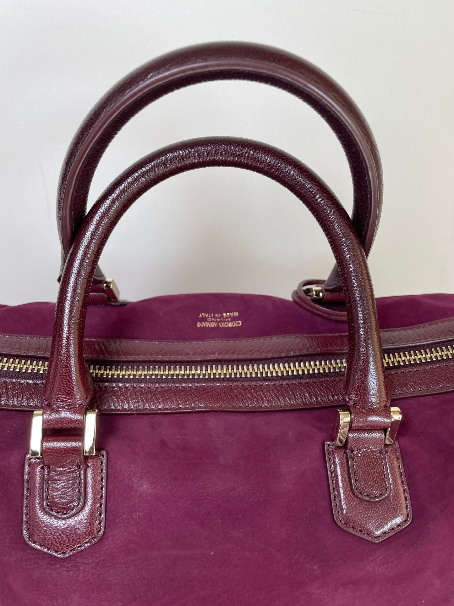 Preloved Giorgio Armani Boston Bag with long strap