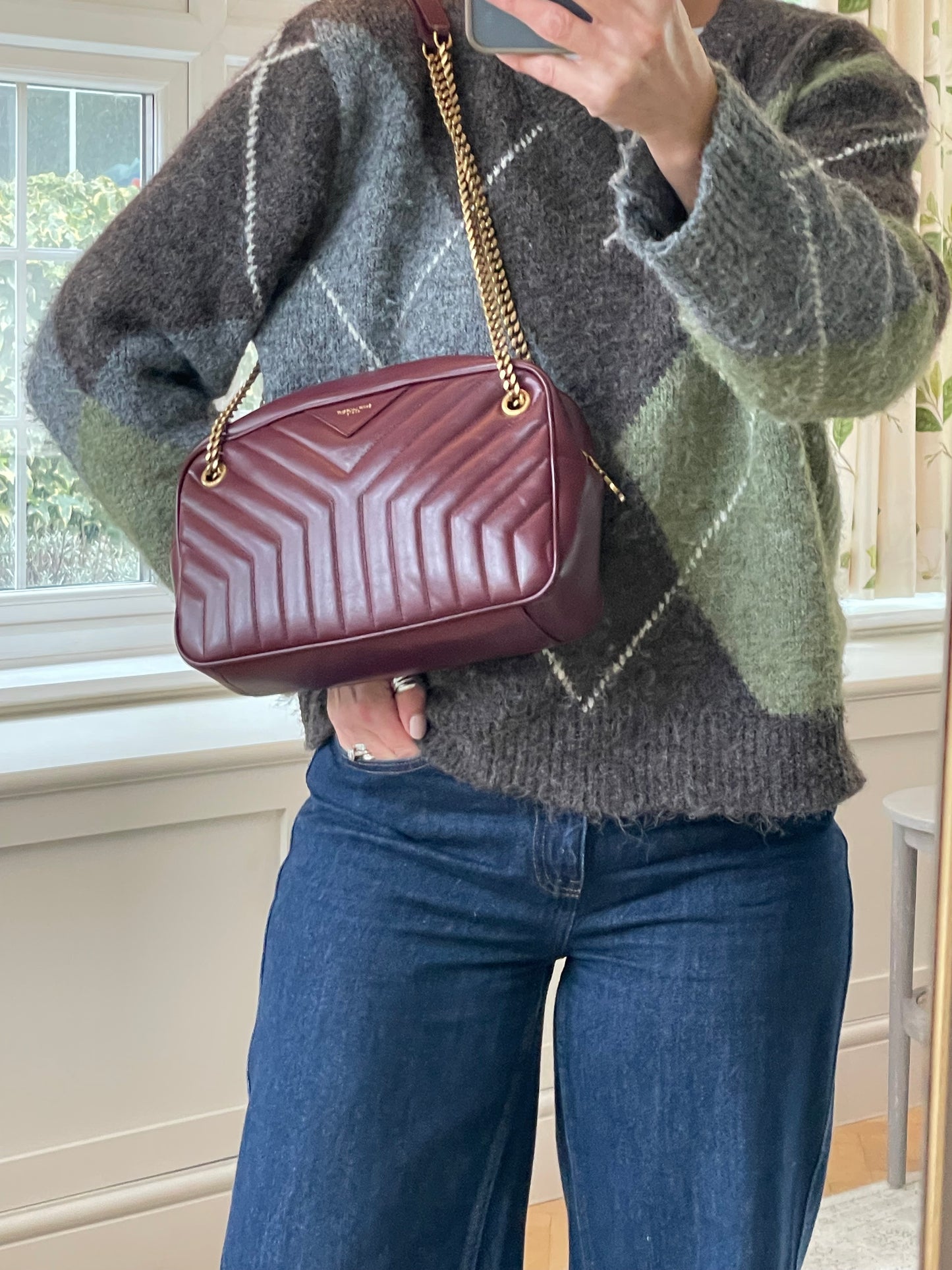 Preloved Saint Laurent Joan Camera Crossbody Bag, Medium