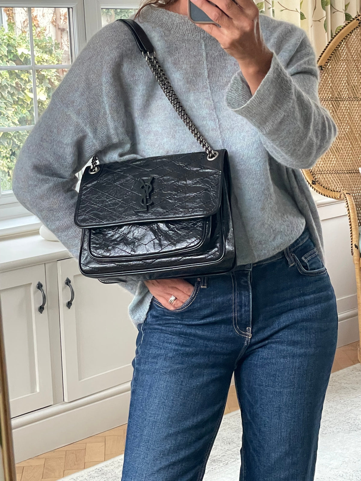 Preloved Saint Laurent Niki Shoulder Bag, Medium