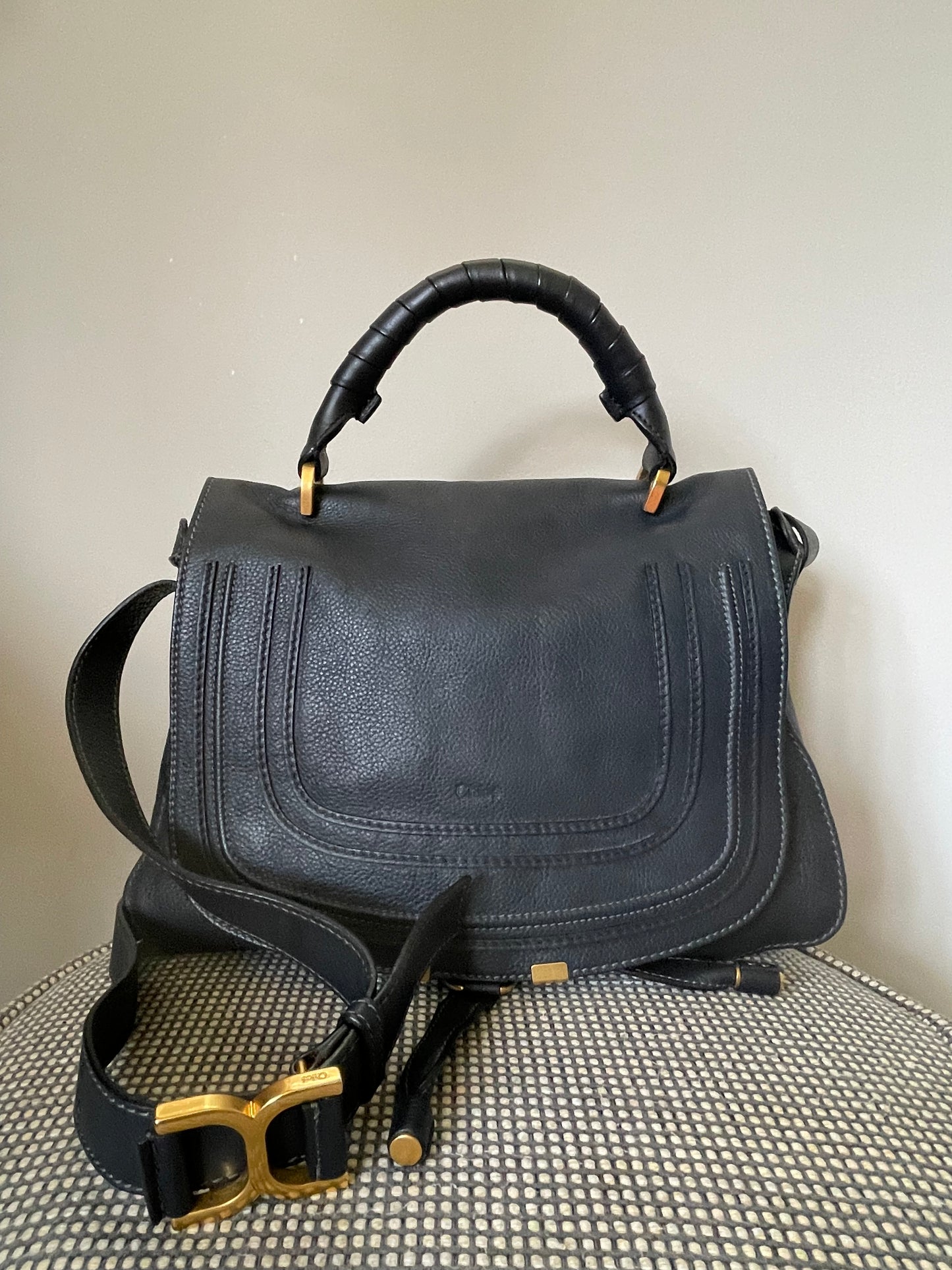 Preloved Chloe Marcie Top Handle Satchel Bag, Medium